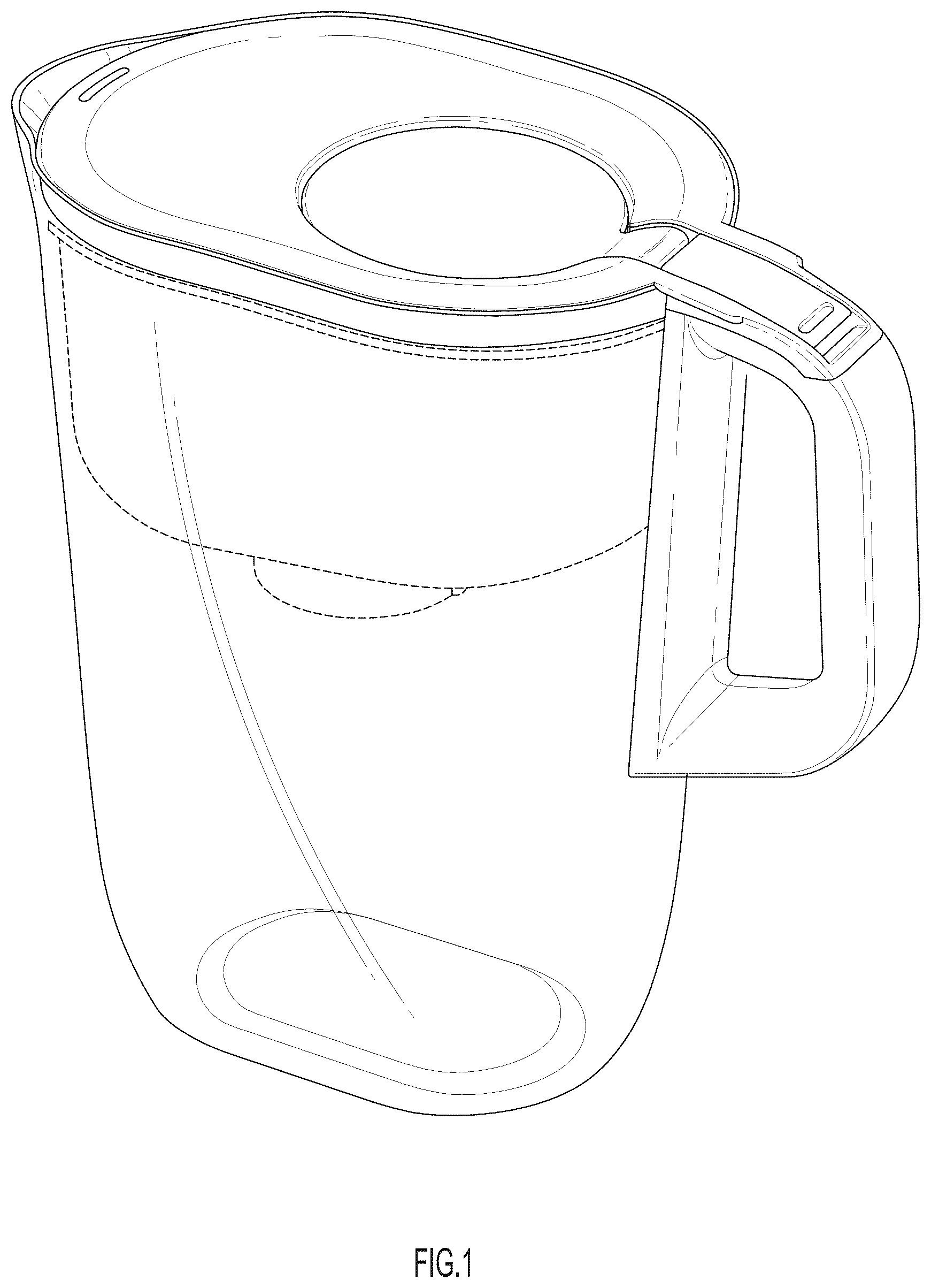 Patent USD1043223 Figure 1 – Water pitcher