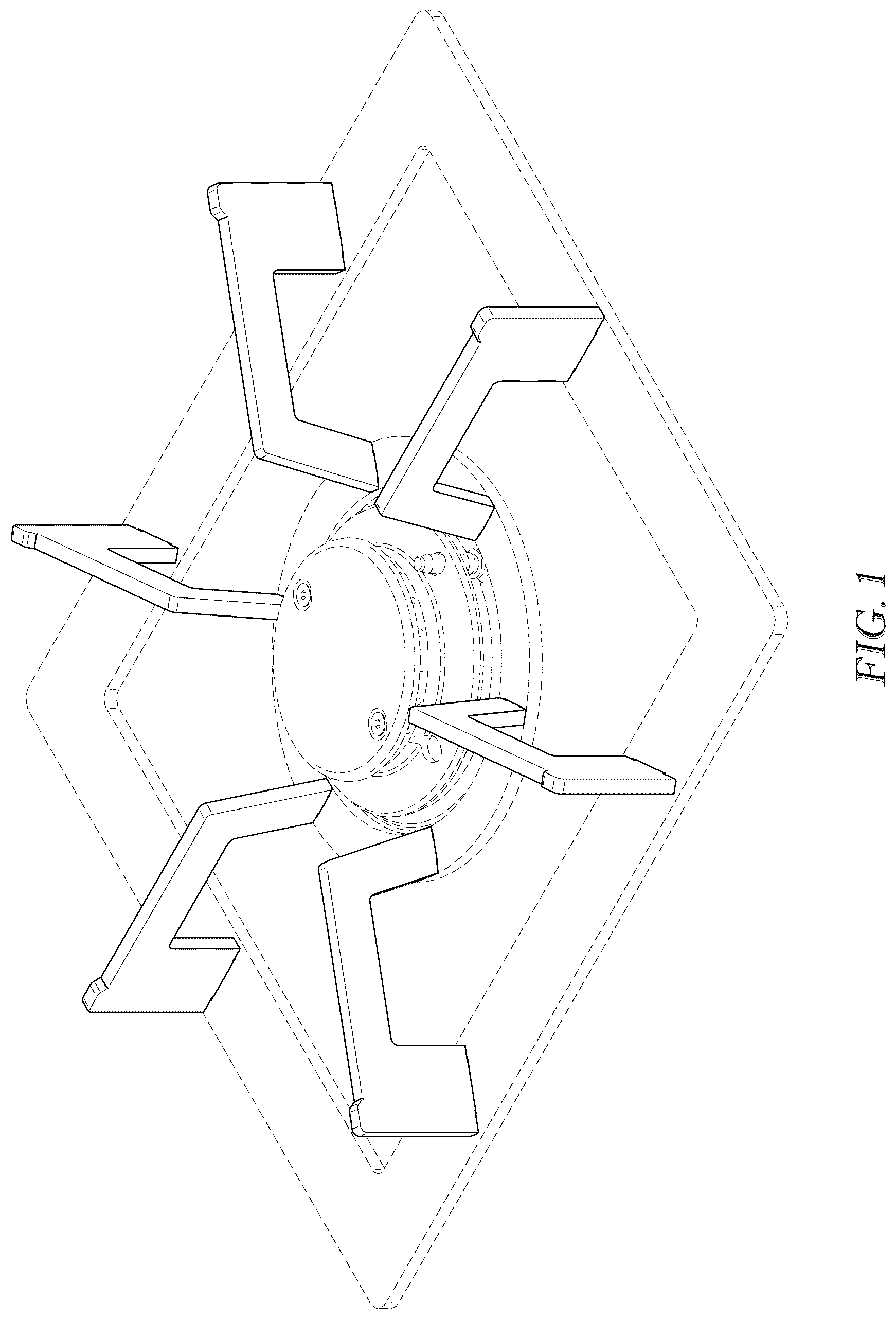 Patent USD1043243 Figure 1 – Cooktop grate