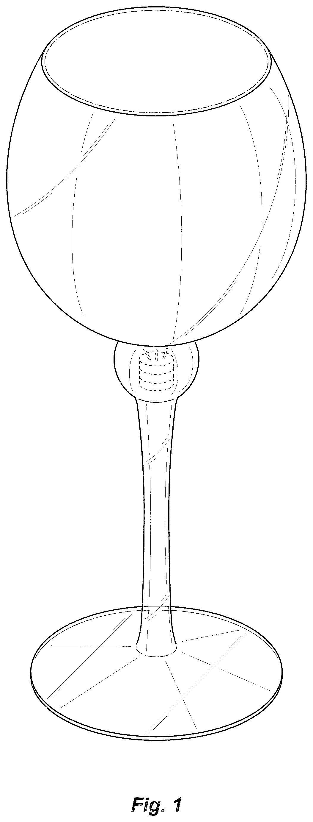 Patent USD1043255 — Wine glass — Figure 1