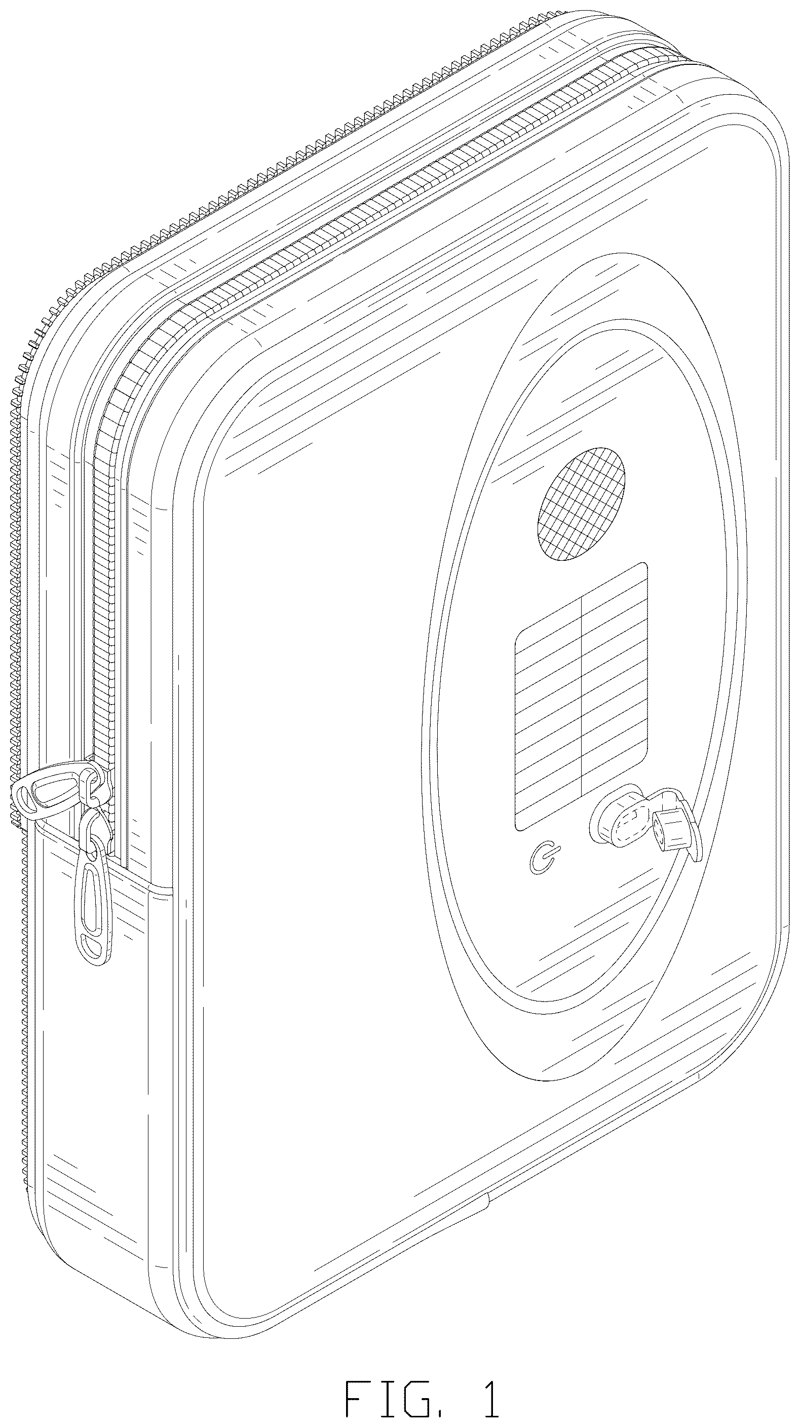 Patent USD1043262 — Cooler bag for solar LED speaker — Figure 1