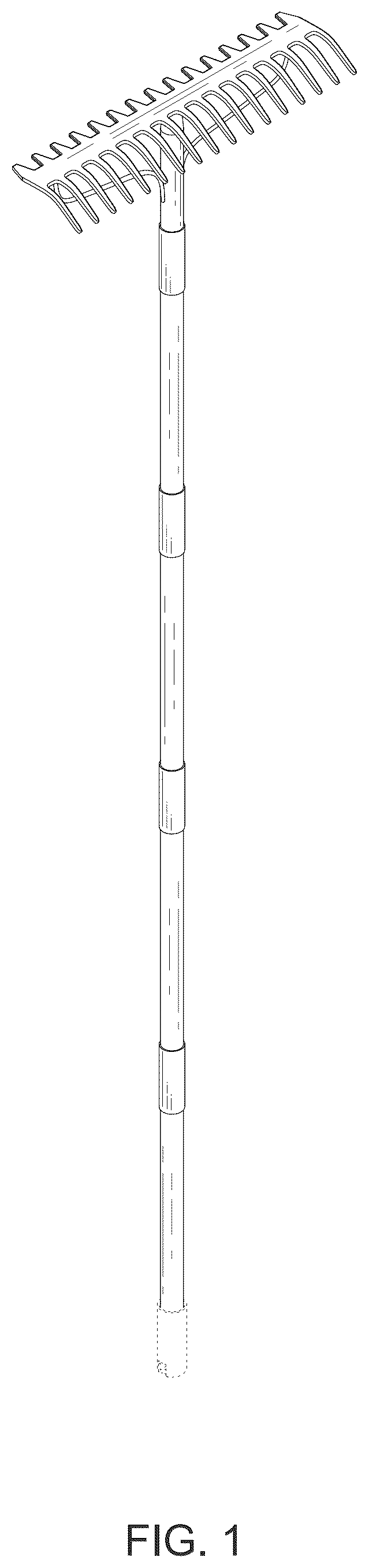 Patent USD1043281 Figure 1 – Bow rake