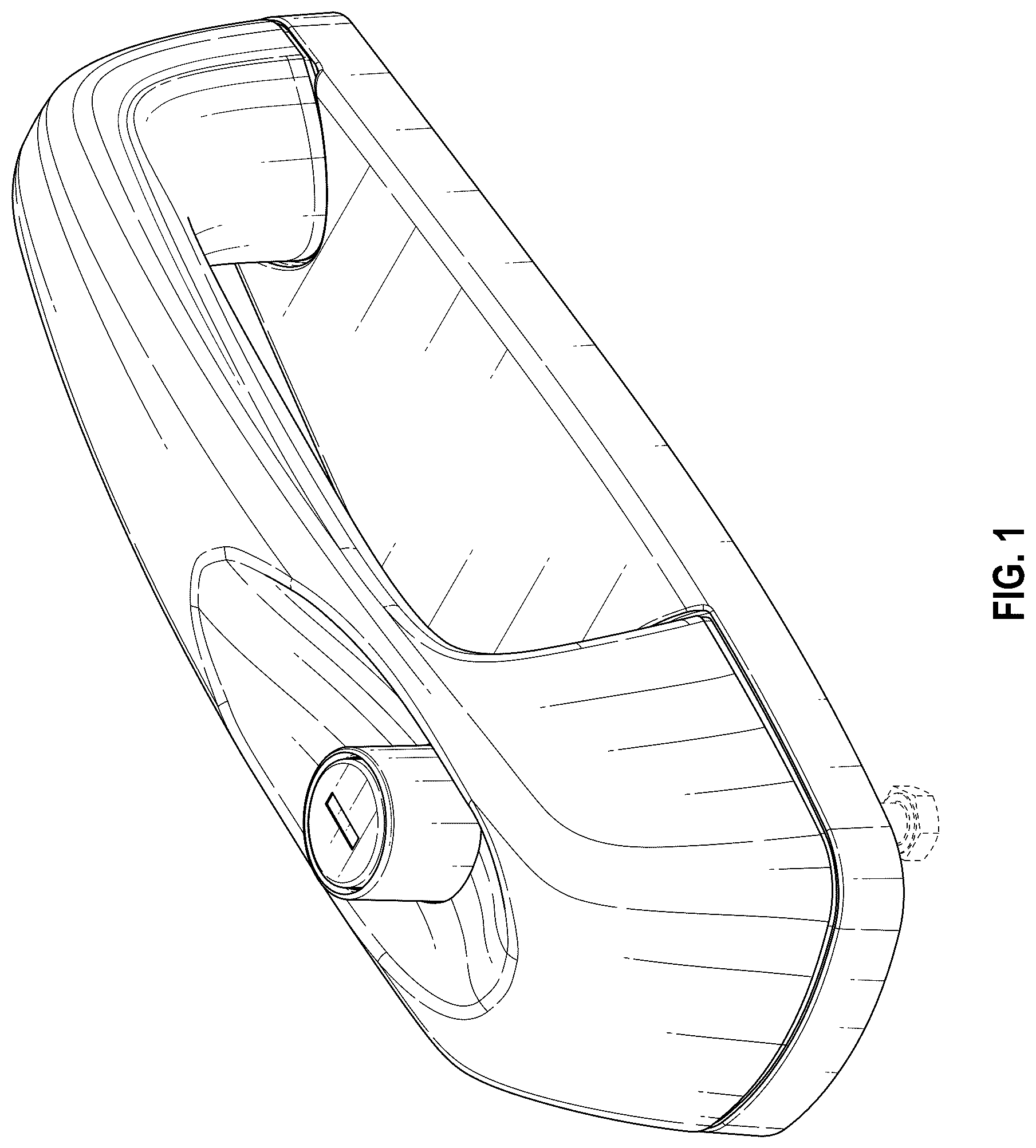 Patent USD1043306 — Push button handle — Figure 1