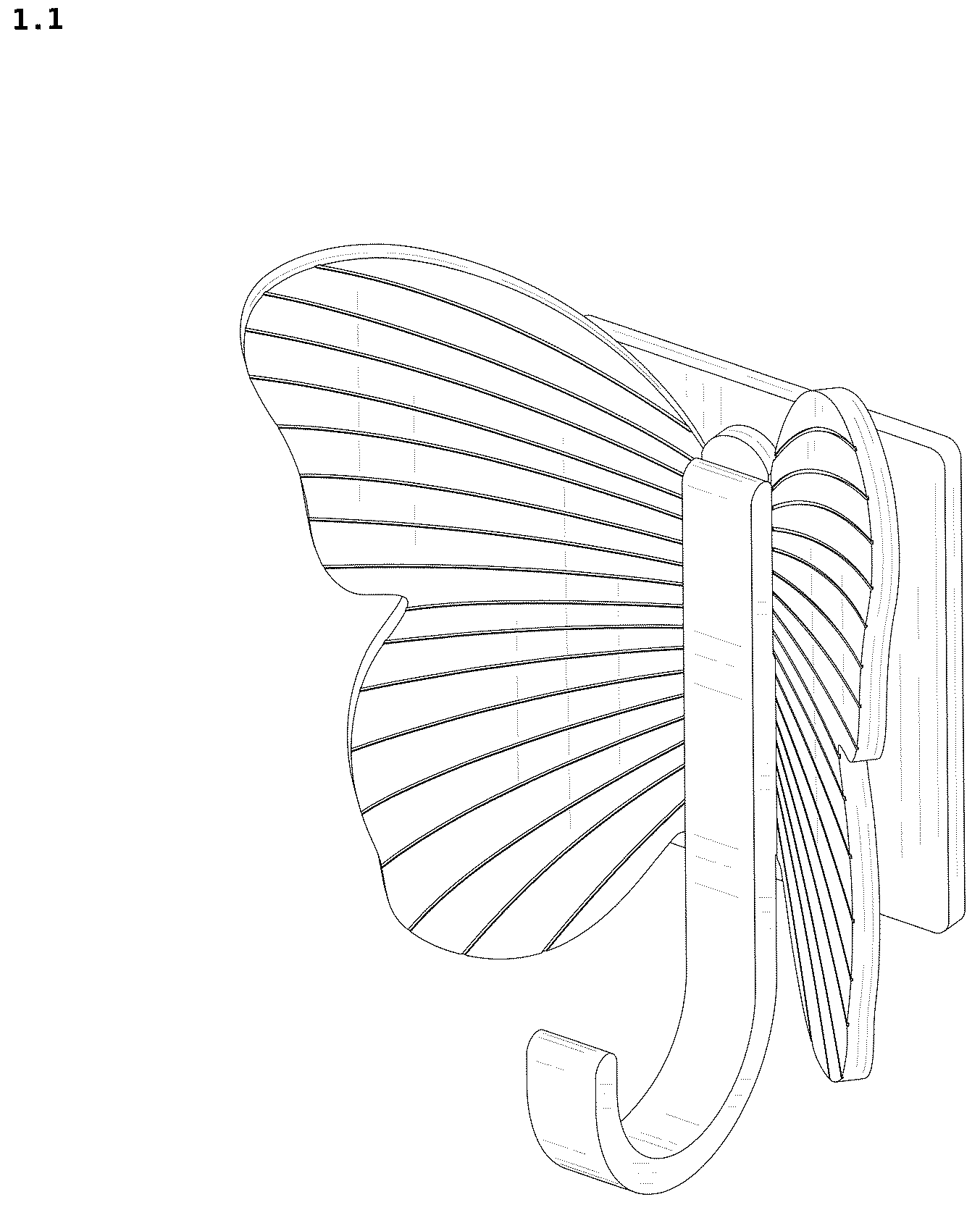 Patent USD1043321 — Hook for hanging — Figure 1