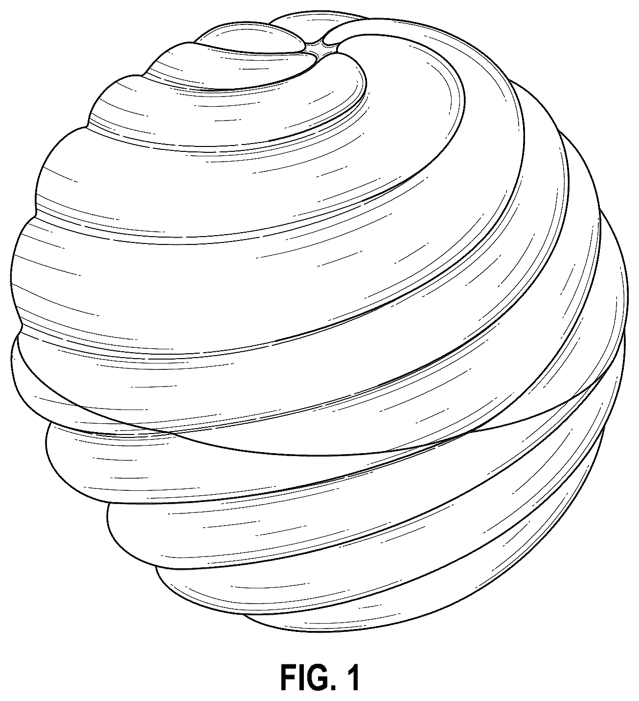 Patent USD1043347 — Swirl-shaped container — Figure 1