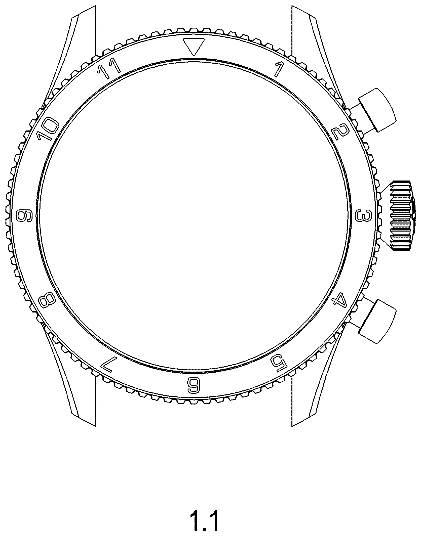 Patent USD1043375 — Watch case — Figure 1
