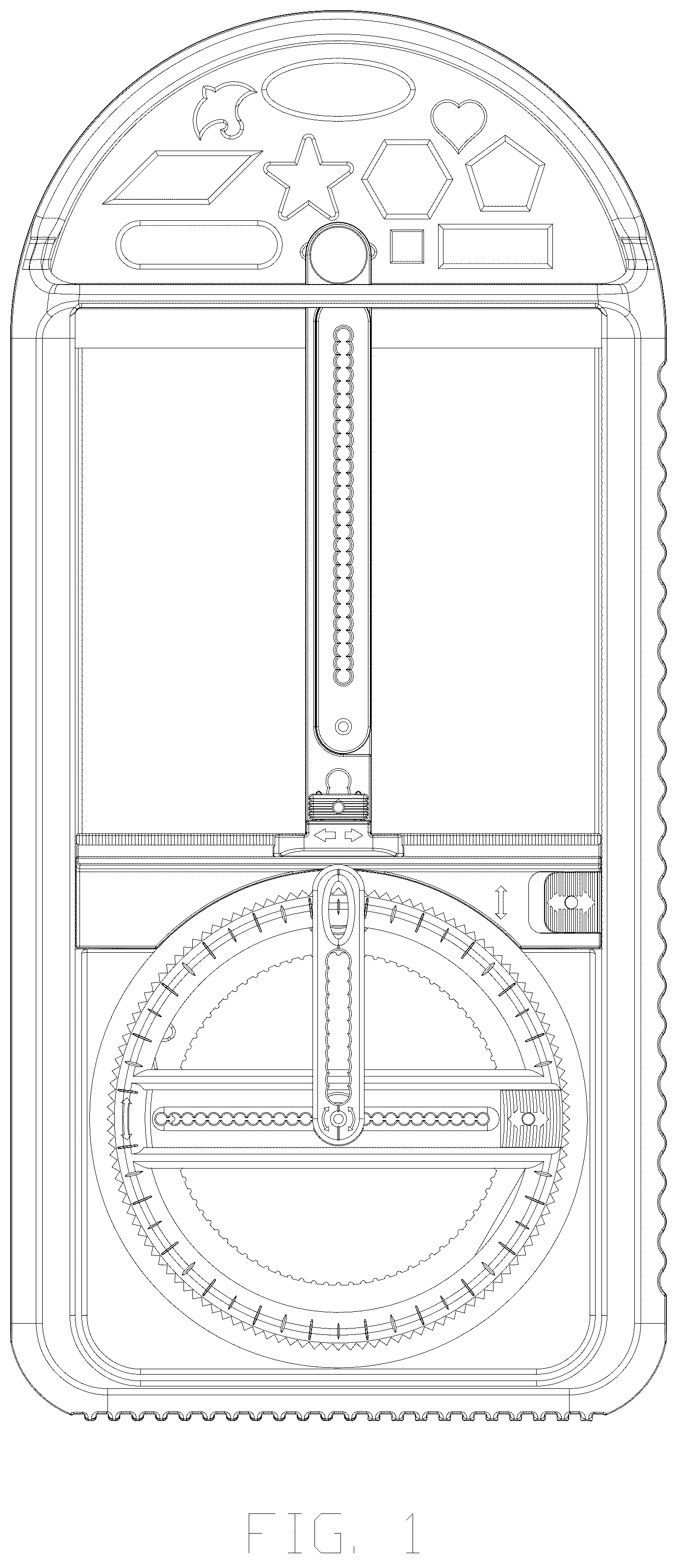 Patent USD1043382 Figure 1 – Multifunctional geometric ruler