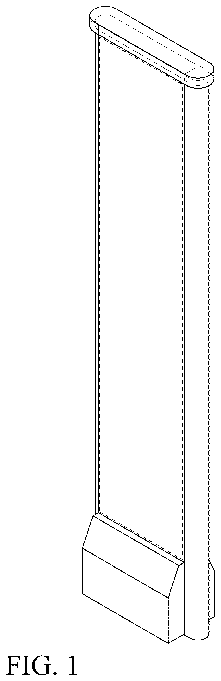 Patent USD1043394 Figure 1 – Electronic article surveillance pedestal