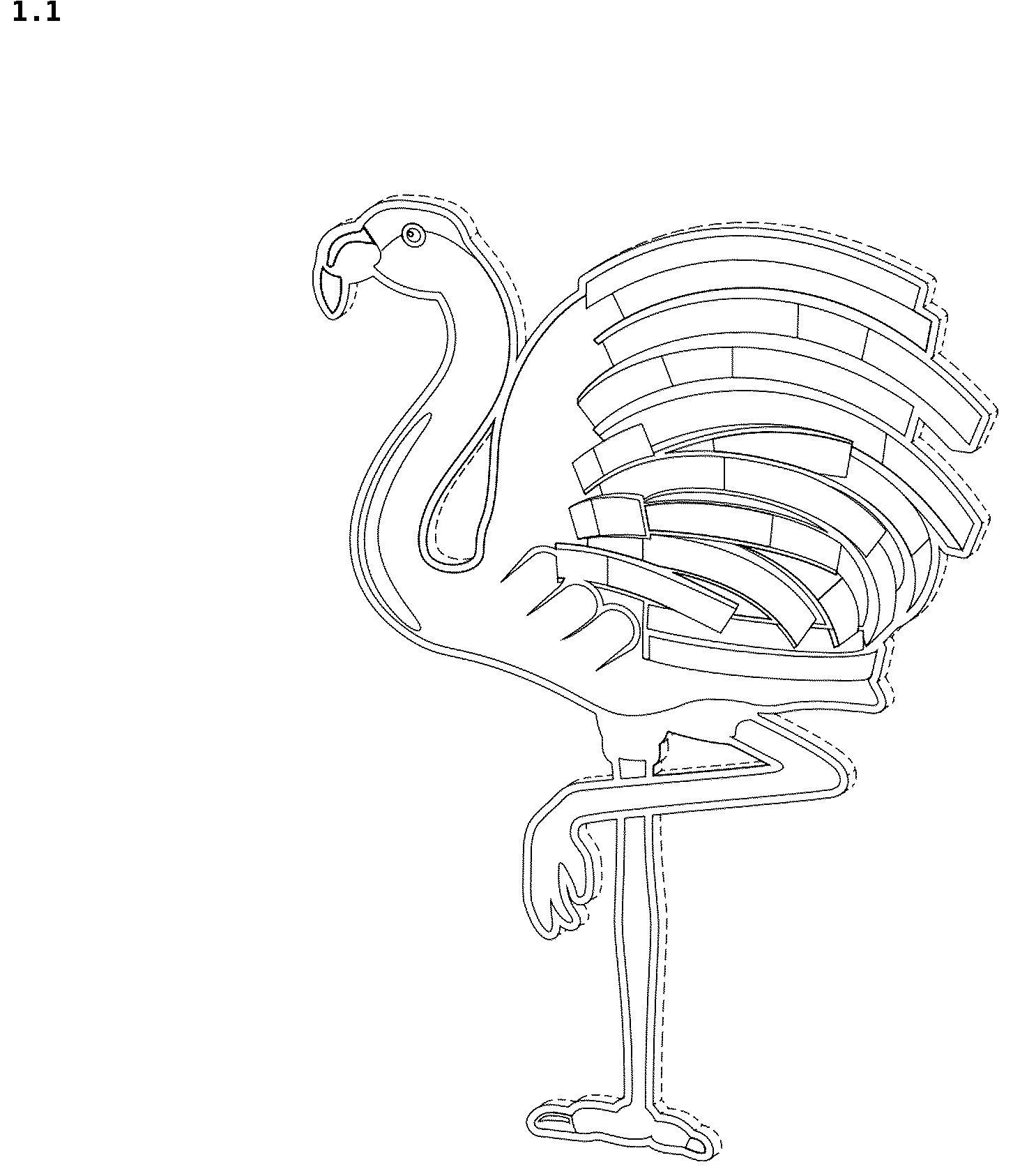 Patent USD1043411 Figure 1 – Article of adornment