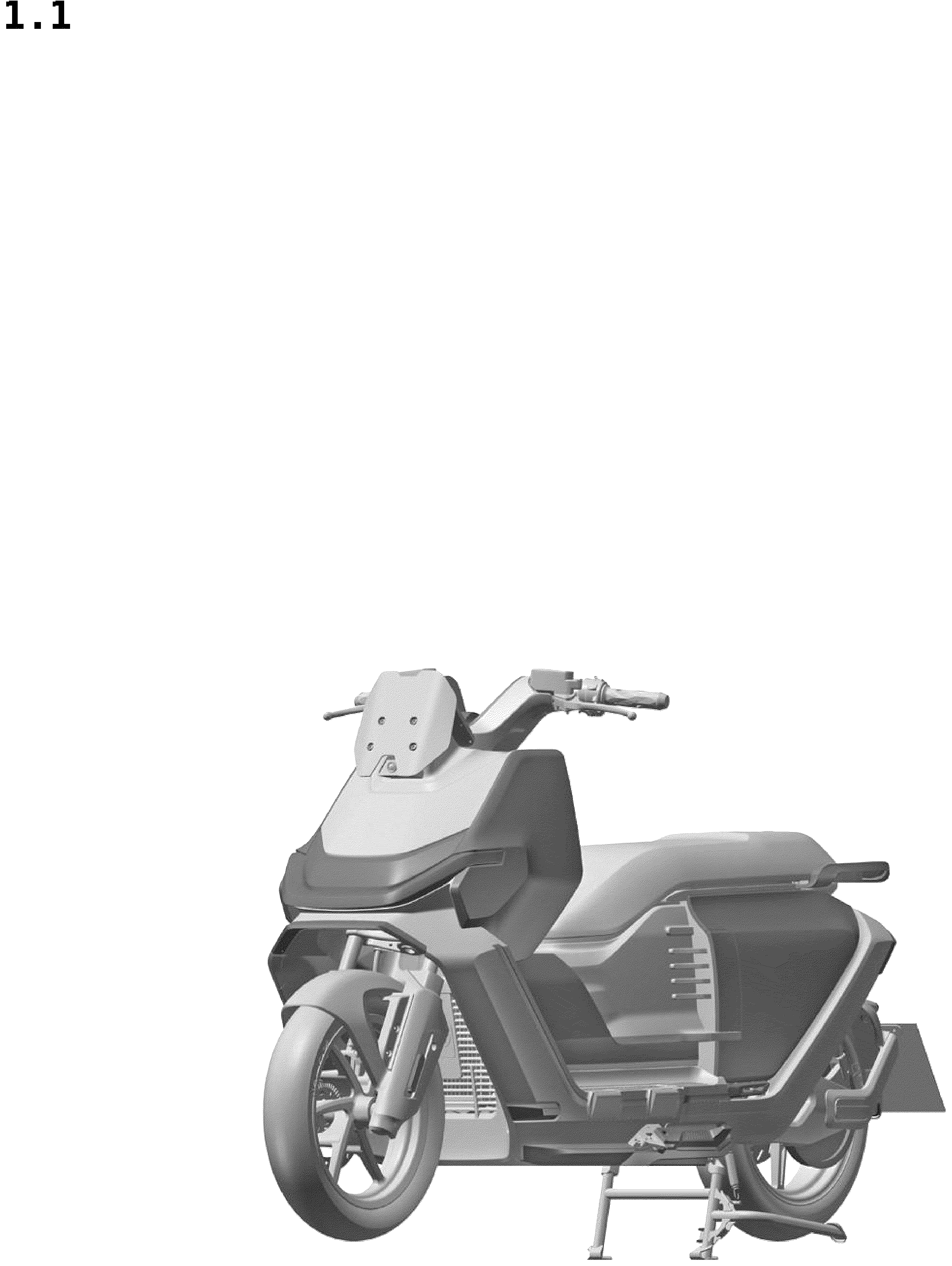 Patent USD1043449 — Electric motor scooter — Figure 1