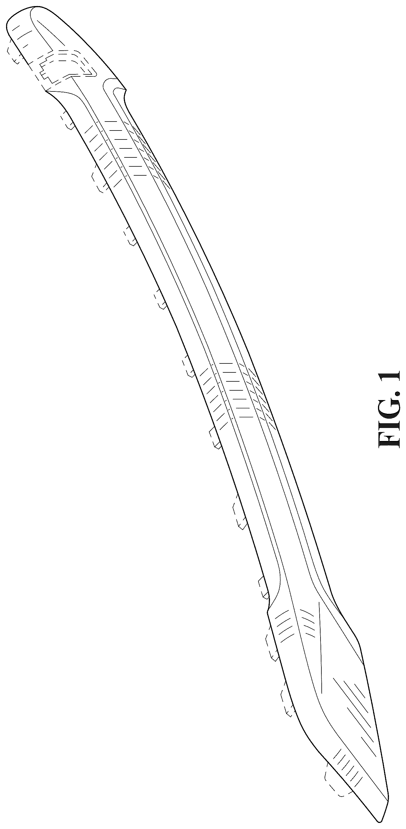 Patent USD1043465 Figure 1 – Vehicle rear upper fascia