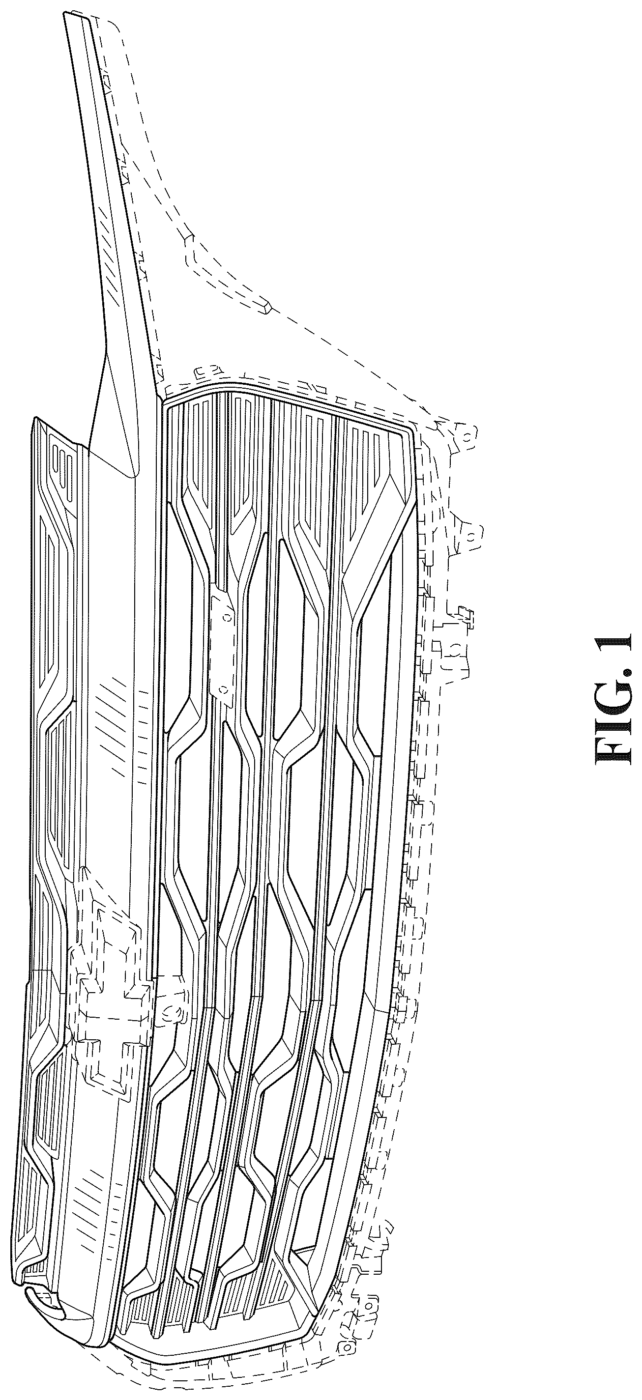 Patent USD1043467 — Motor vehicle grille — Figure 1