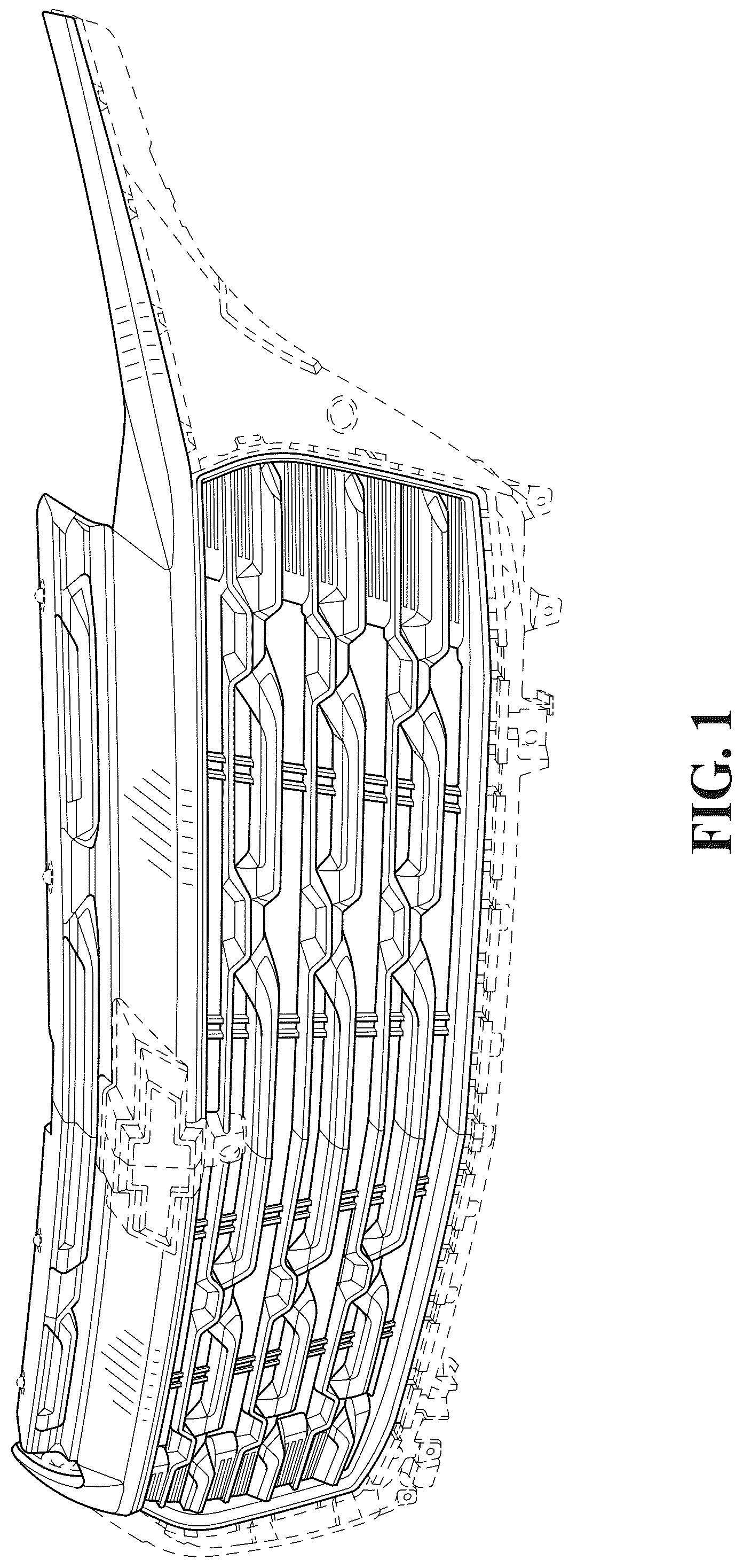 Patent USD1043468 — Motor vehicle grille — Figure 1