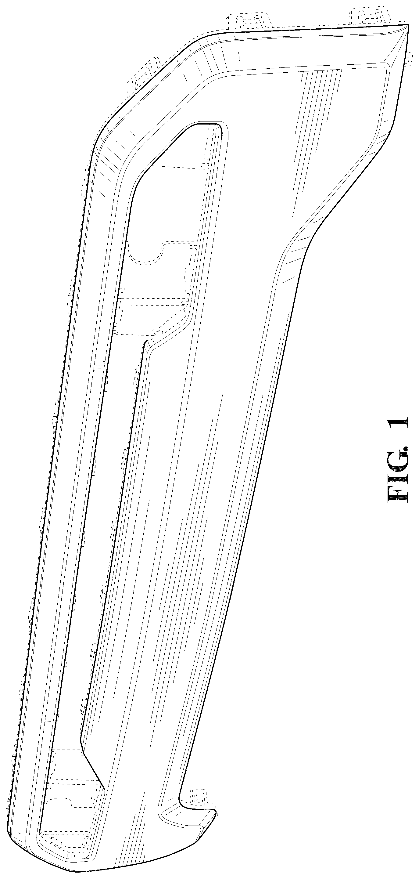Patent USD1043478 Figure 1 – Vehicle front bumper plate
