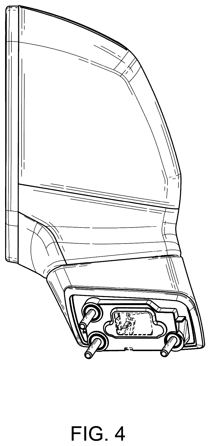 Patent USD1043493 Figure 4 – Vehicle mirror