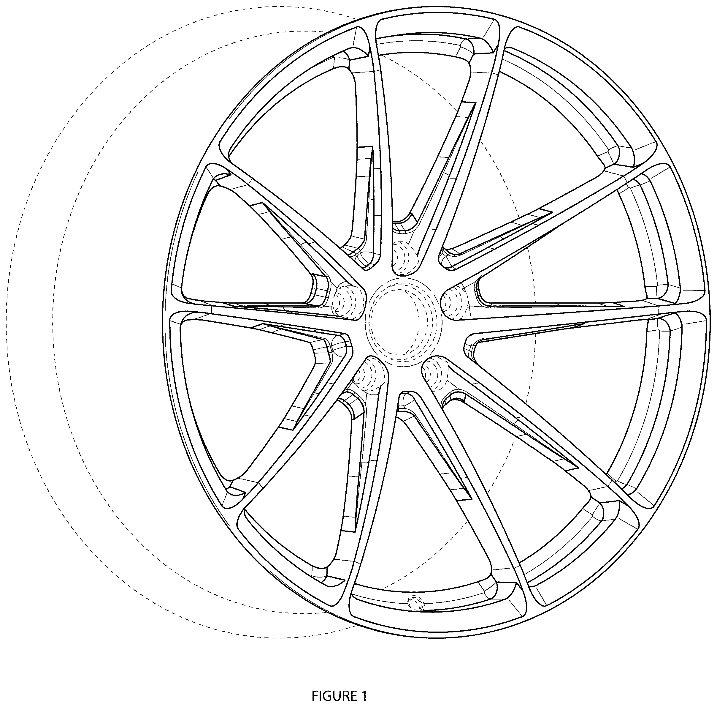Patent USD1043507 — Automotive wheel — Figure 1