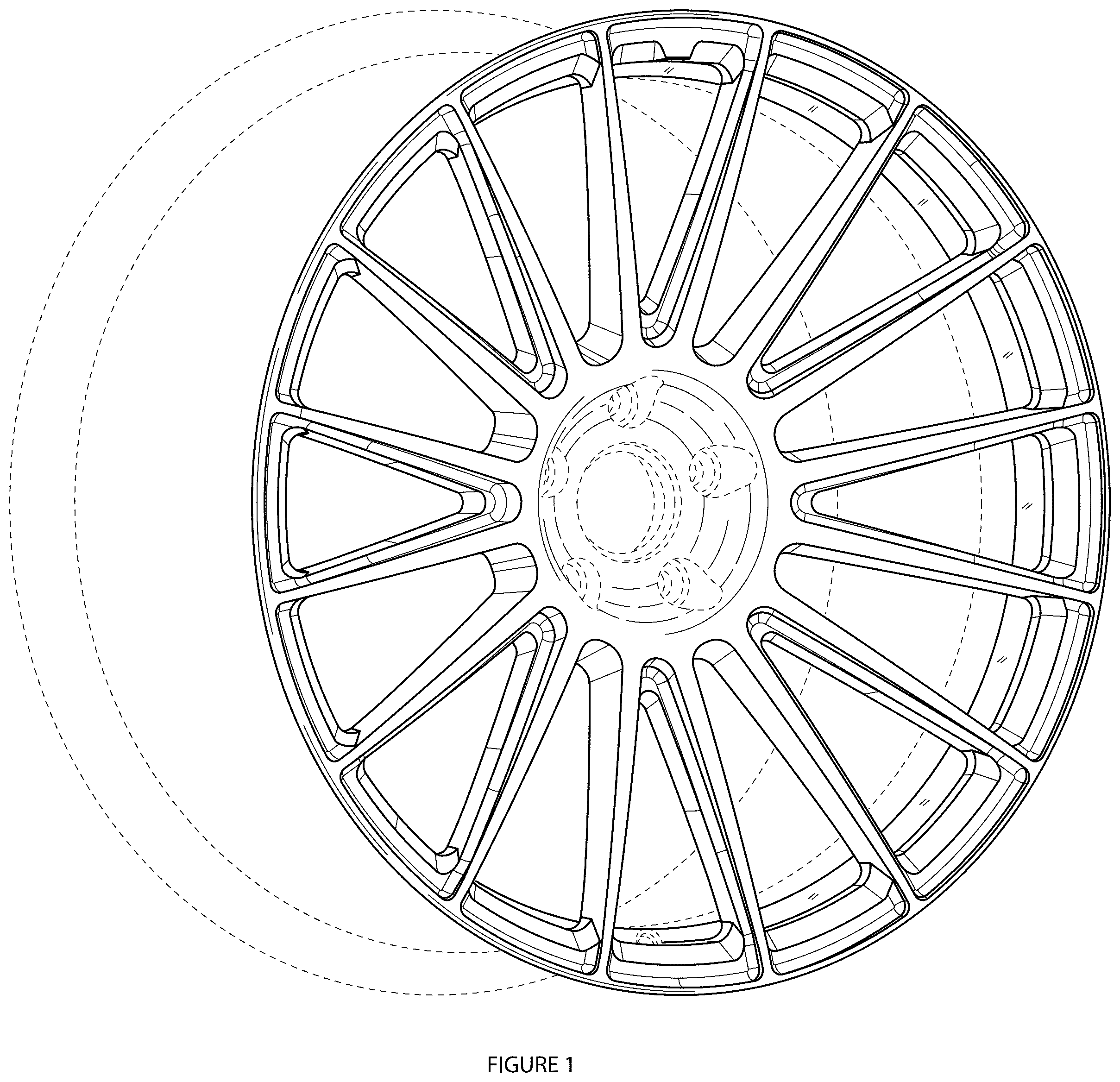 Patent USD1043508 — Automotive wheel — Figure 1