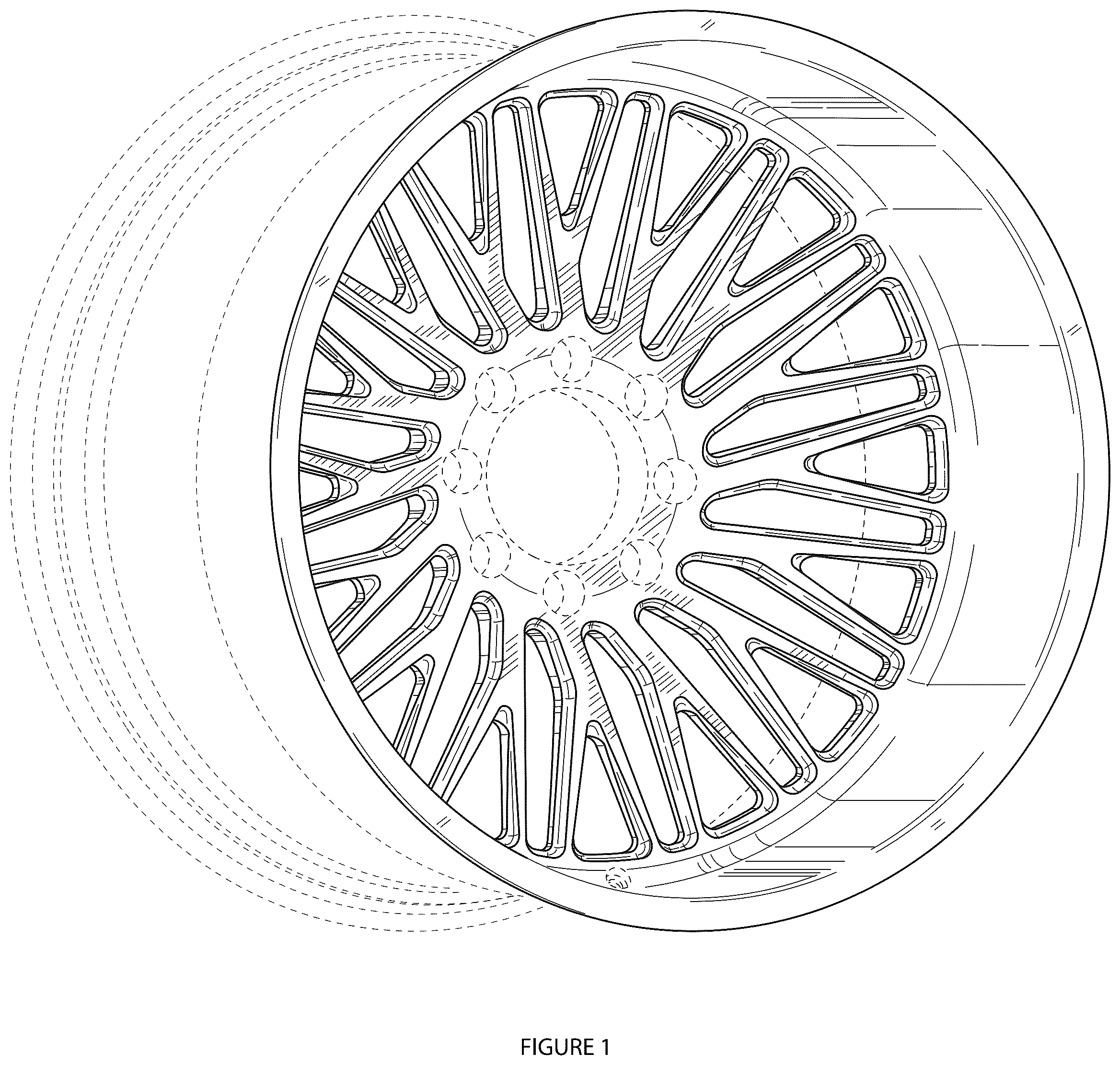 Patent USD1043516 — Automotive wheel — Figure 1