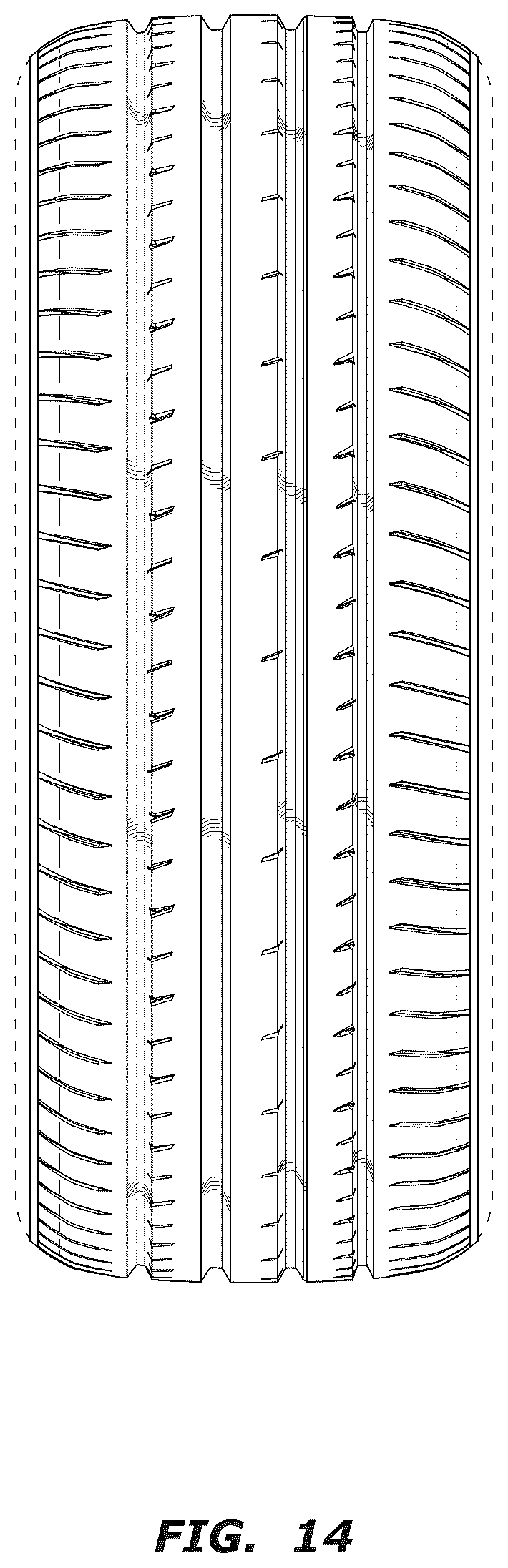 Patent USD1043536 Figure 13 – Automotive tire