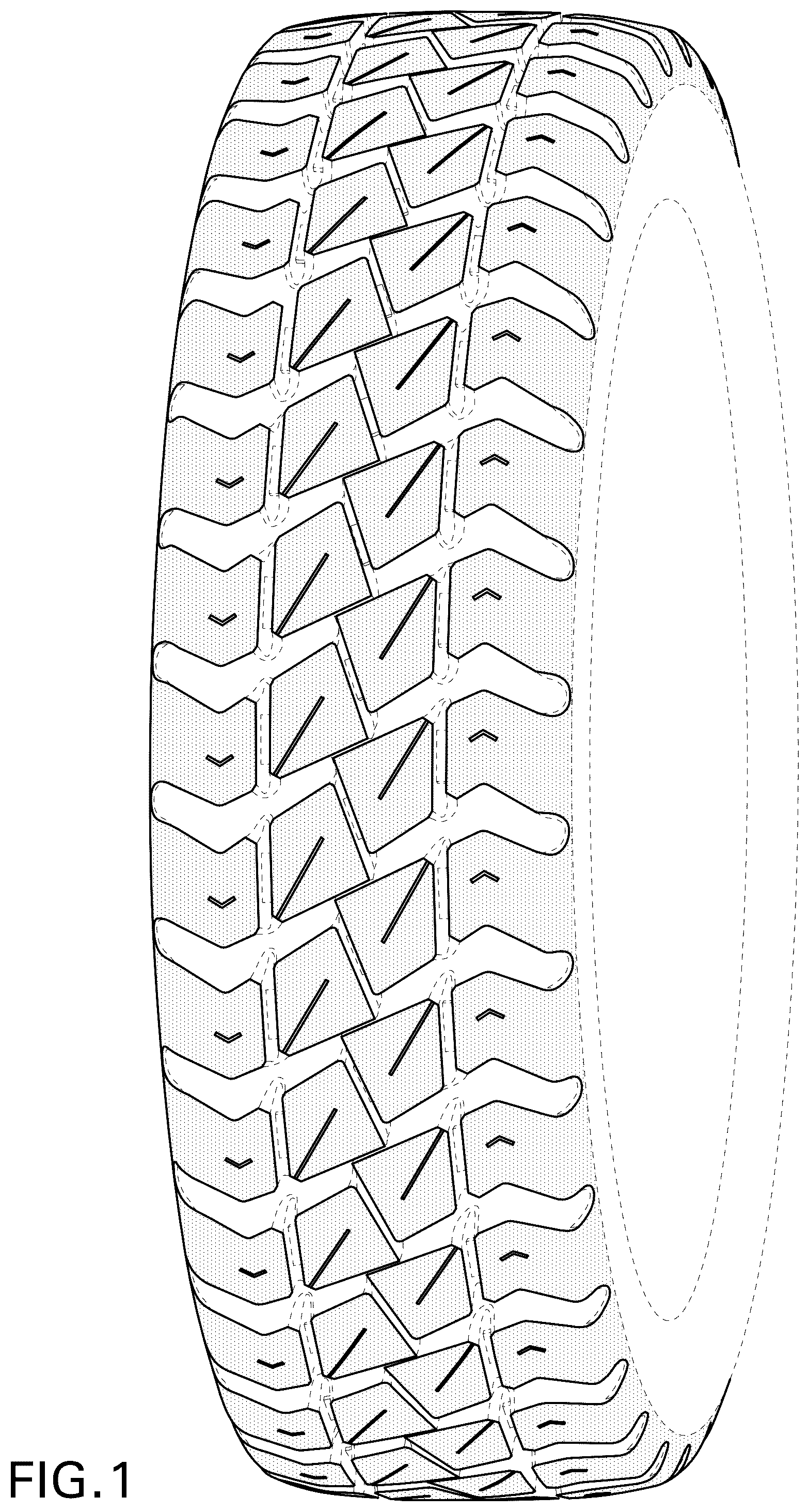 Patent USD1043540 — Tire — Figure 1