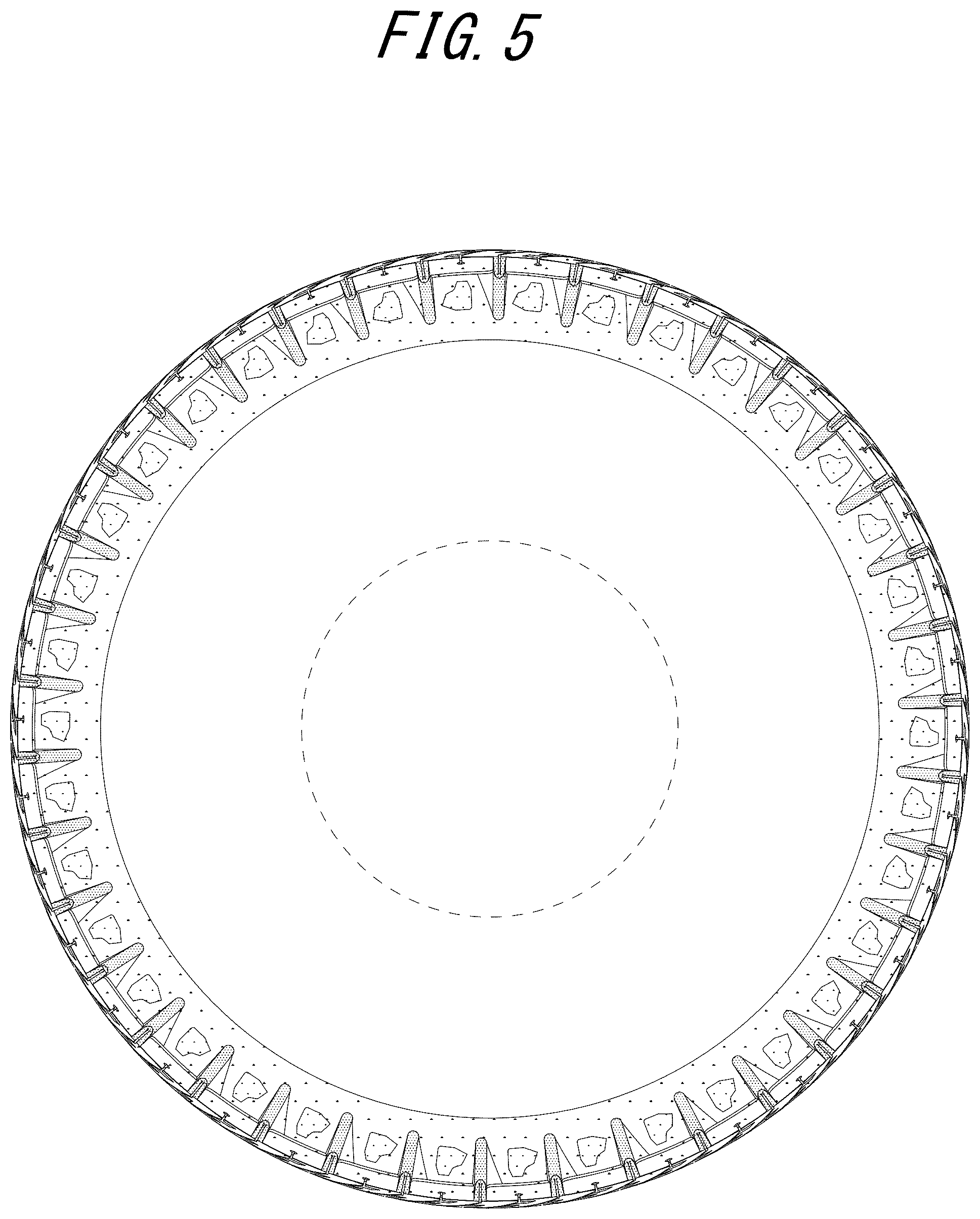 Patent USD1043541 Figure 5 – Tire tread