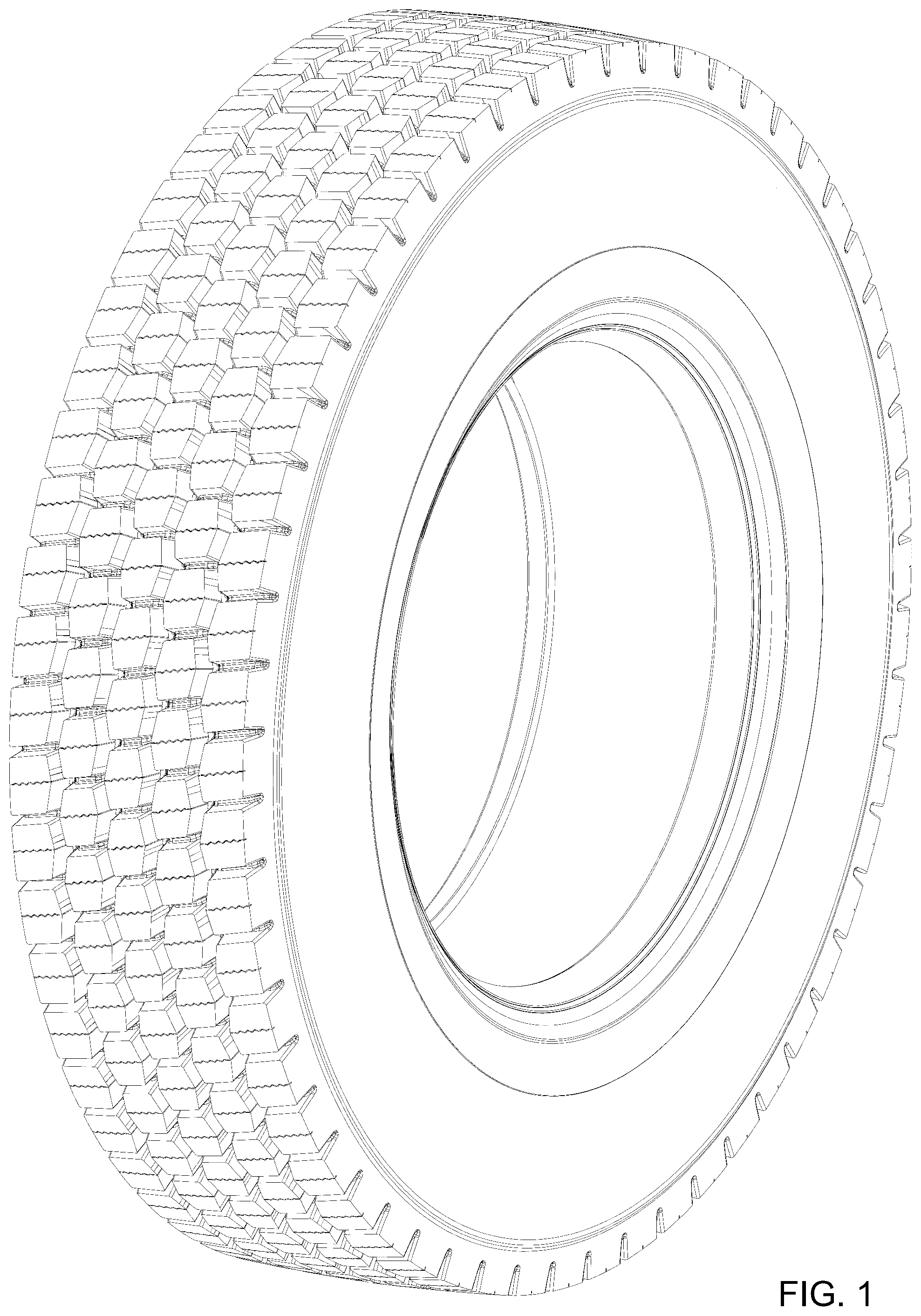 Patent USD1043542 Figure 1 – Tire