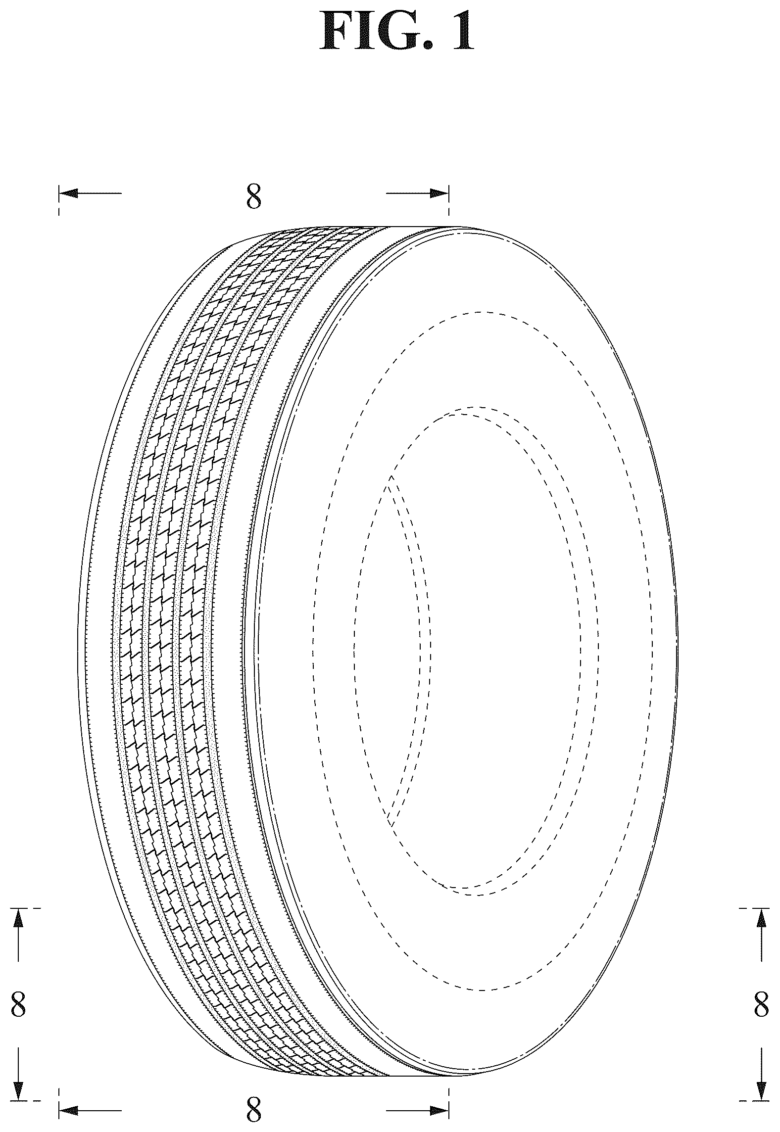 Patent USD1043544 — Automobile tire — Figure 1