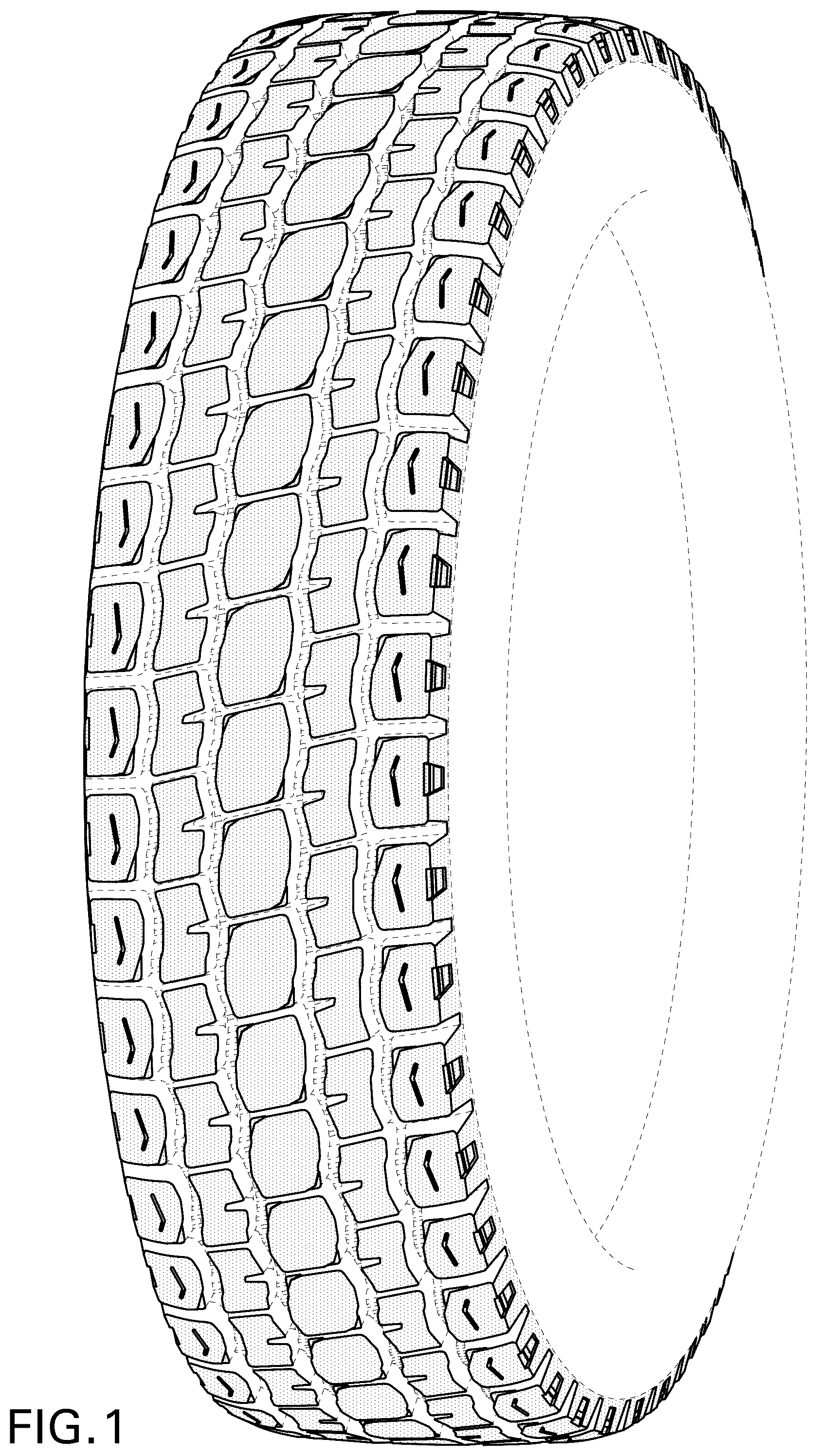 Patent USD1043546 Figure 1 – Tire