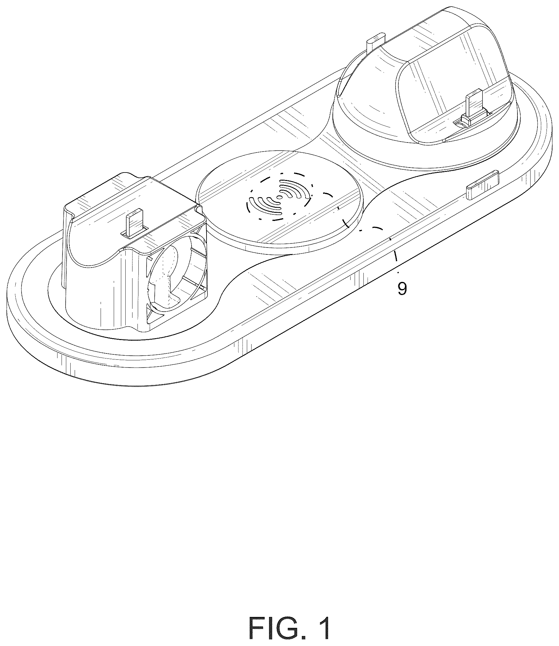 Patent USD1043569 — Wireless charging stand — Figure 1