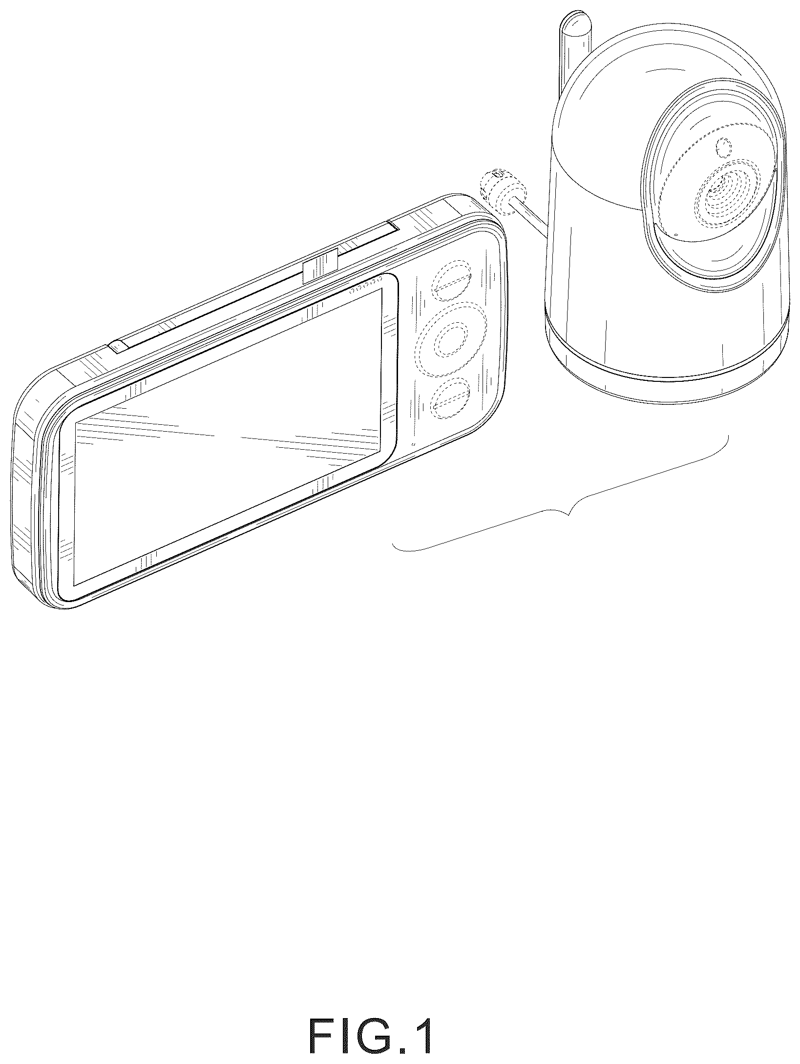 Patent USD1043606 — Camera and monitor set — Figure 1