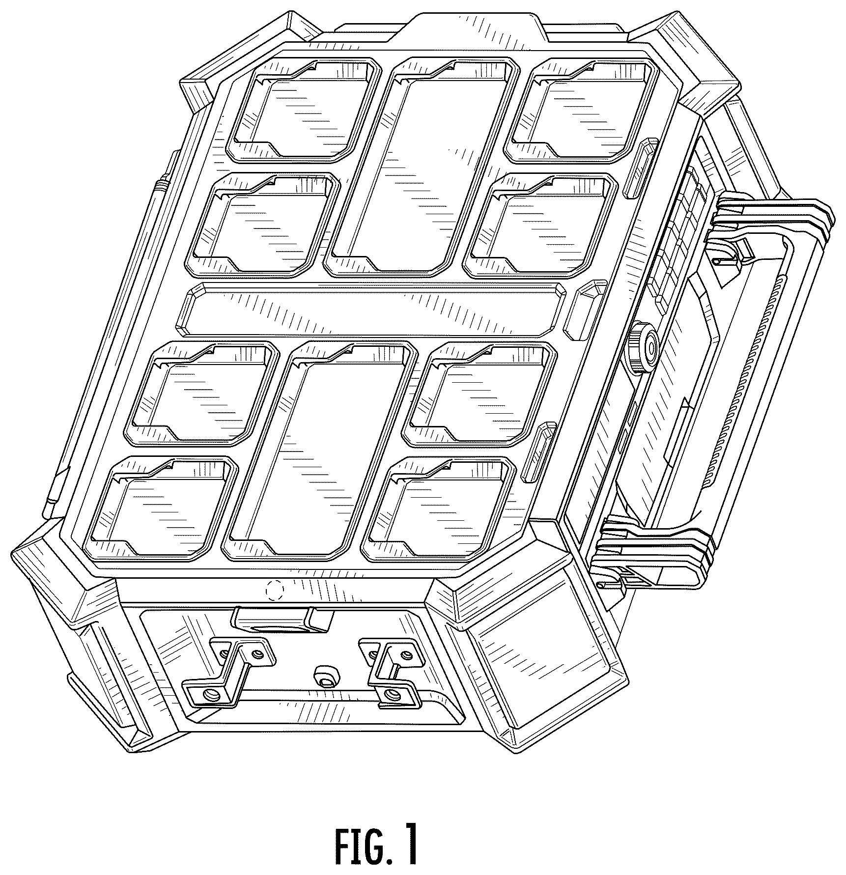 Patent USD1043607 — Storage unit radio — Figure 1