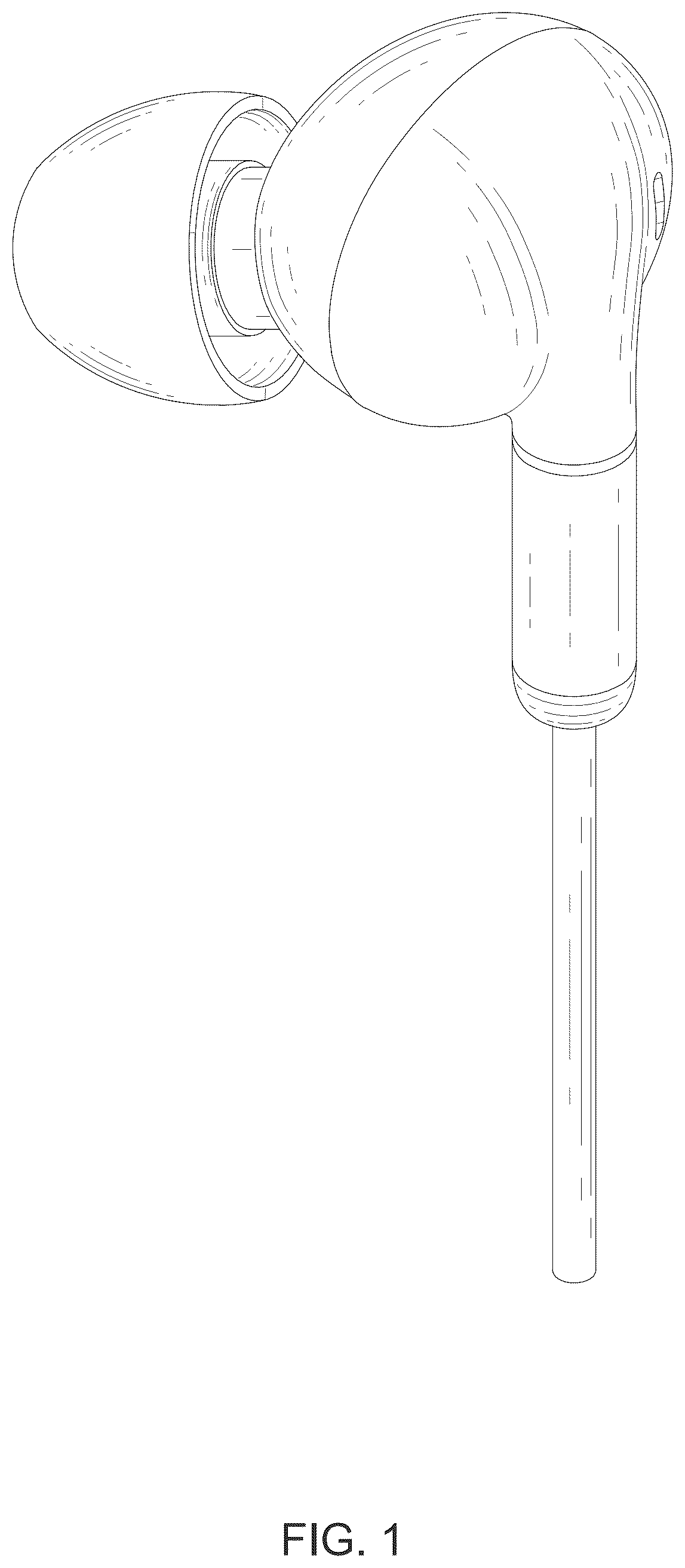 Patent USD1043624 Figure 1 – Earphone