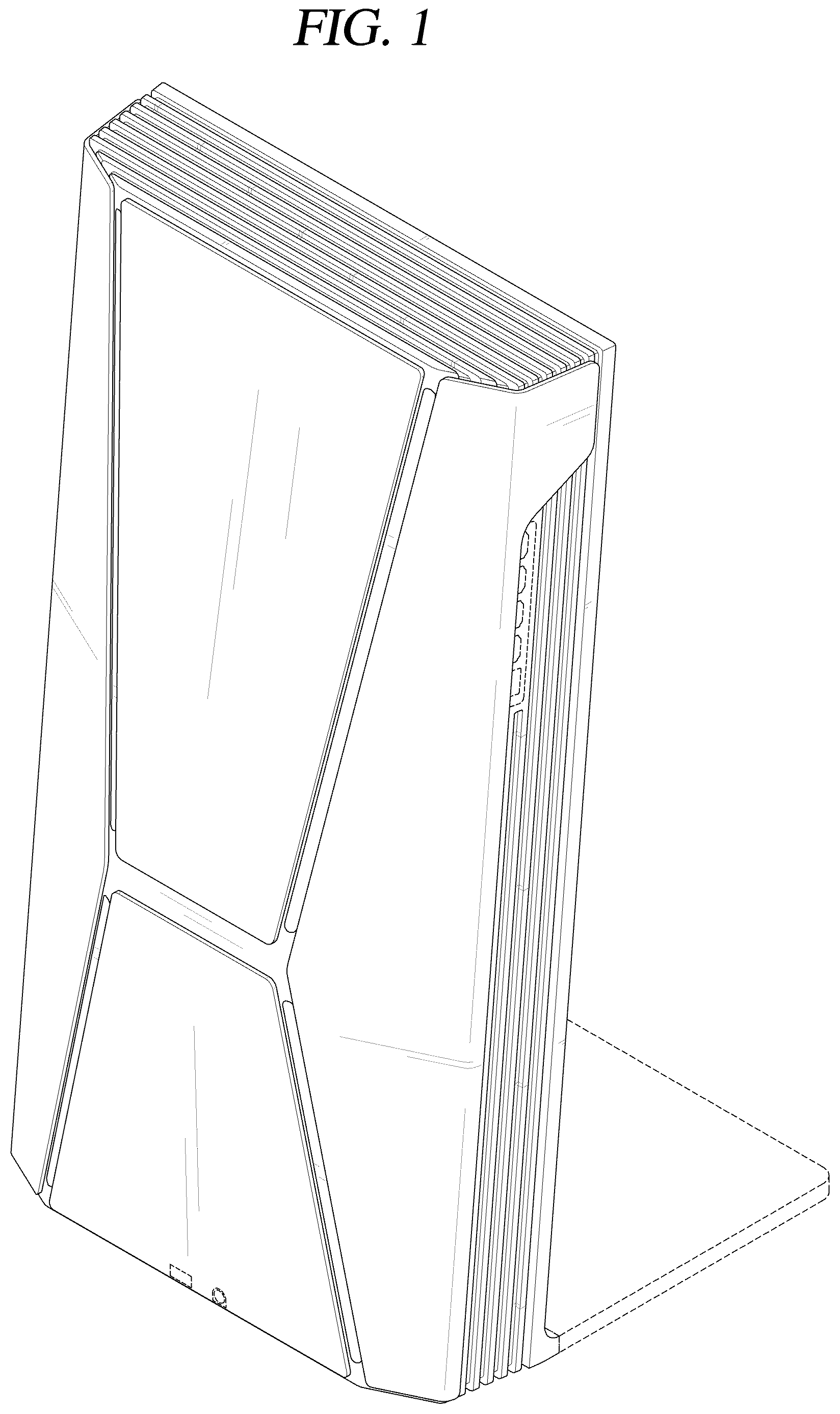 Patent USD1043632 Figure 1 – Stand for television receiver