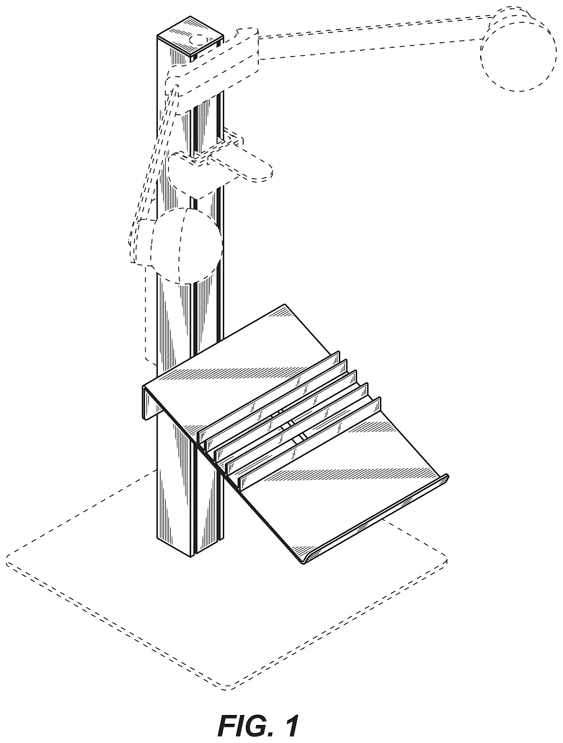Patent USD1043701 Figure 1 – Computer device support stand