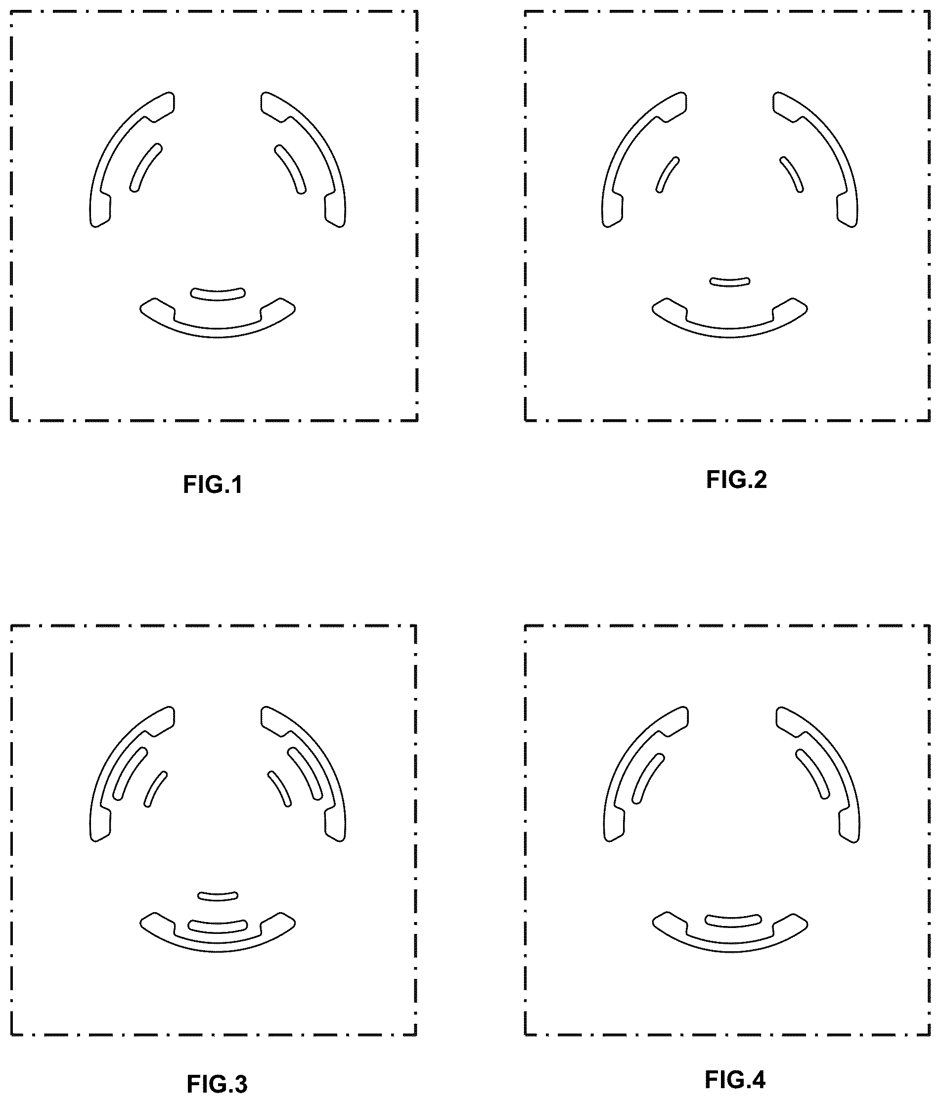 Patent USD1043733 — Portion of a display screen with transitional graphical user interface — Figure 1
