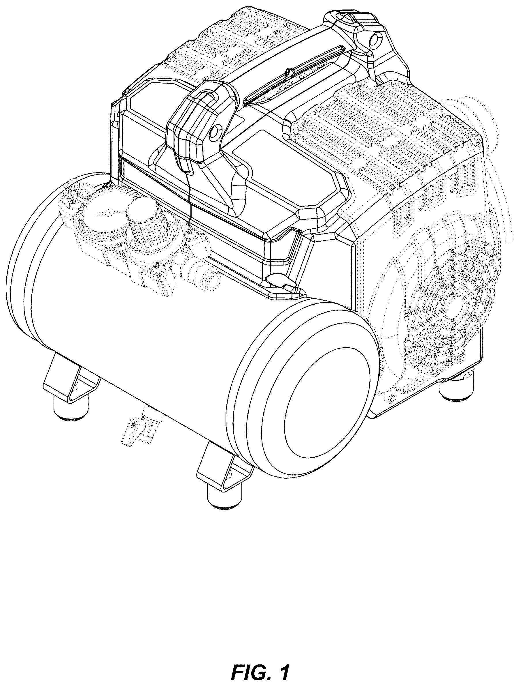 Patent USD1043759 Figure 1 – Compressor with compressor shell