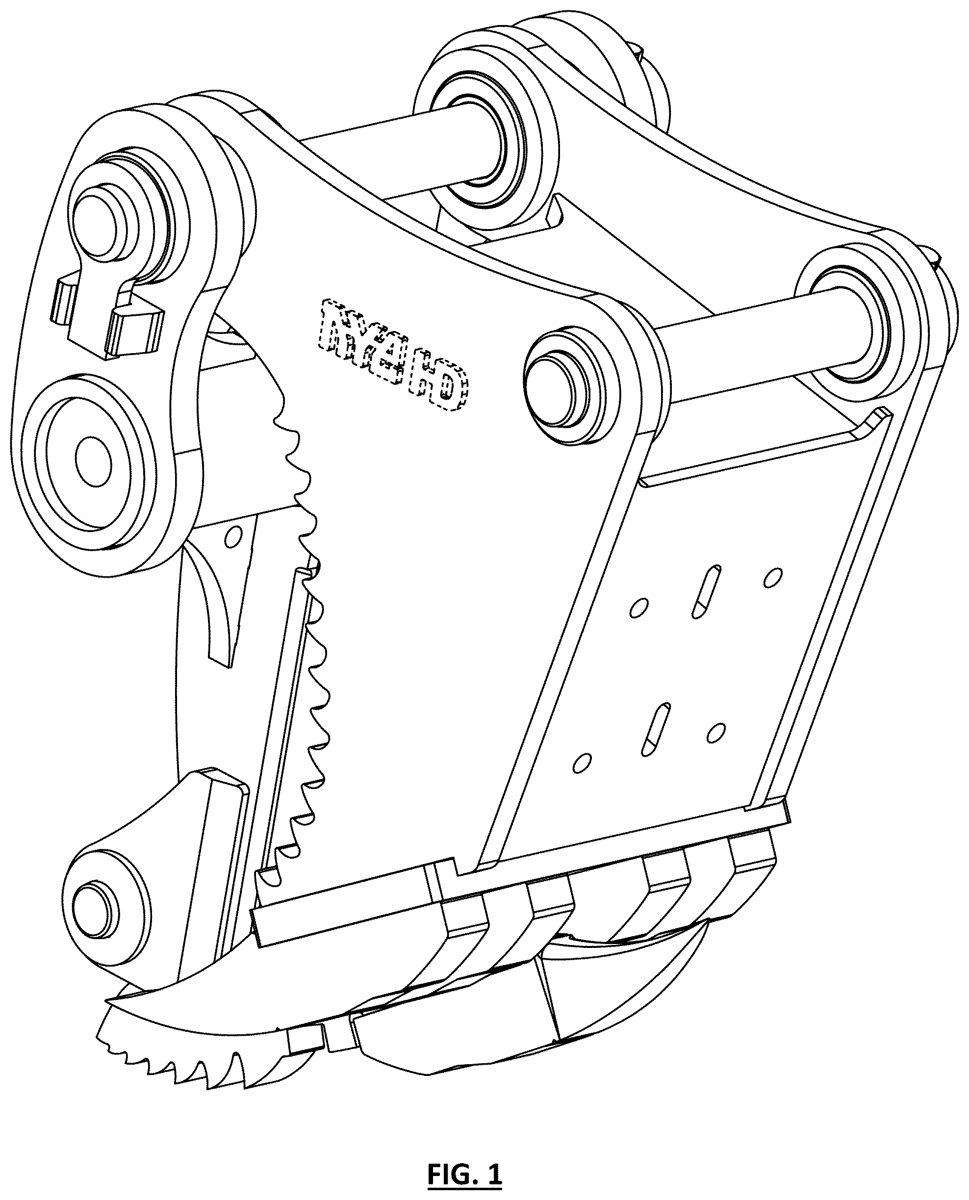 Patent USD1043763 — Stump harvester — Figure 1