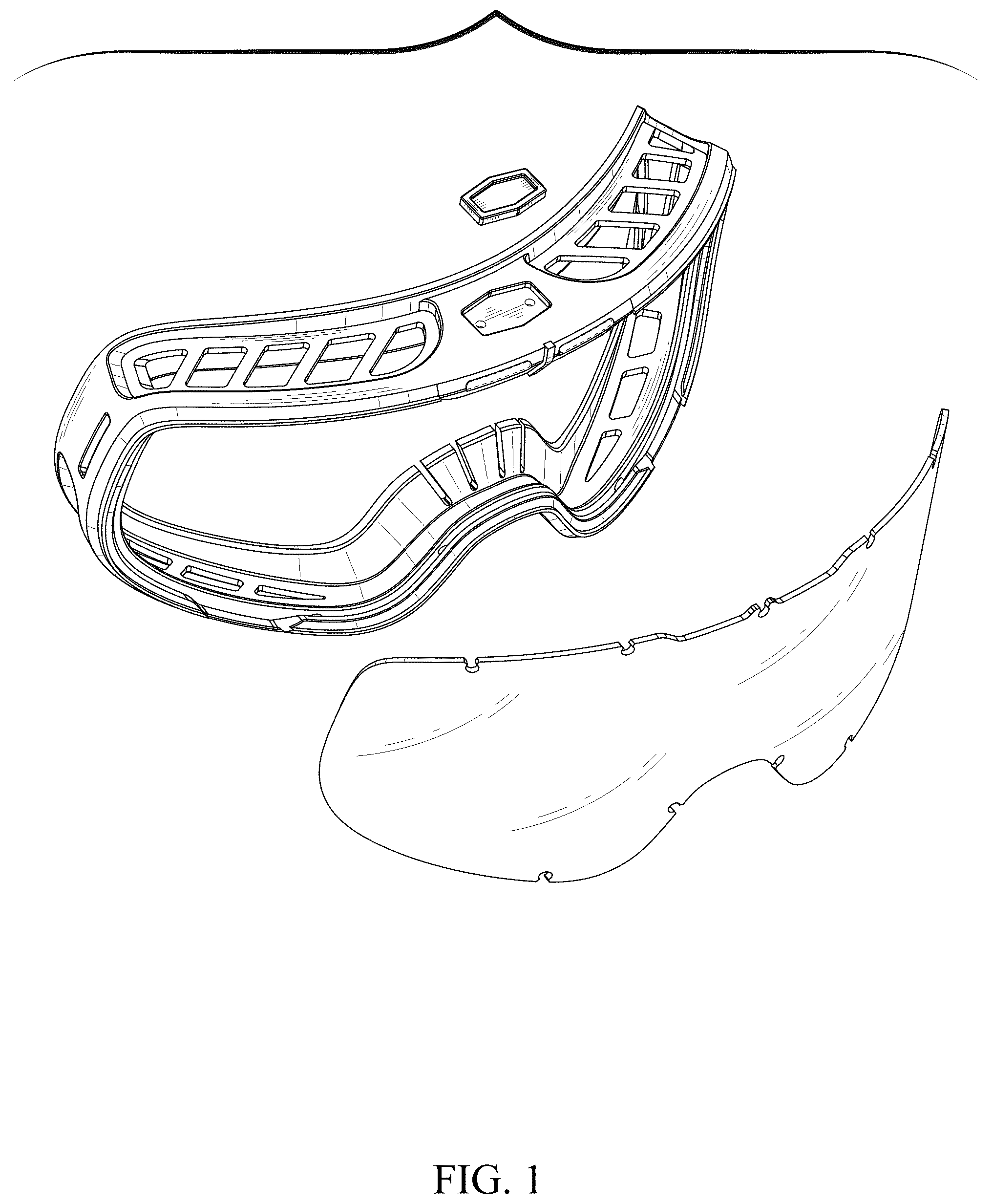 Patent USD1043800 — Goggles — Figure 1