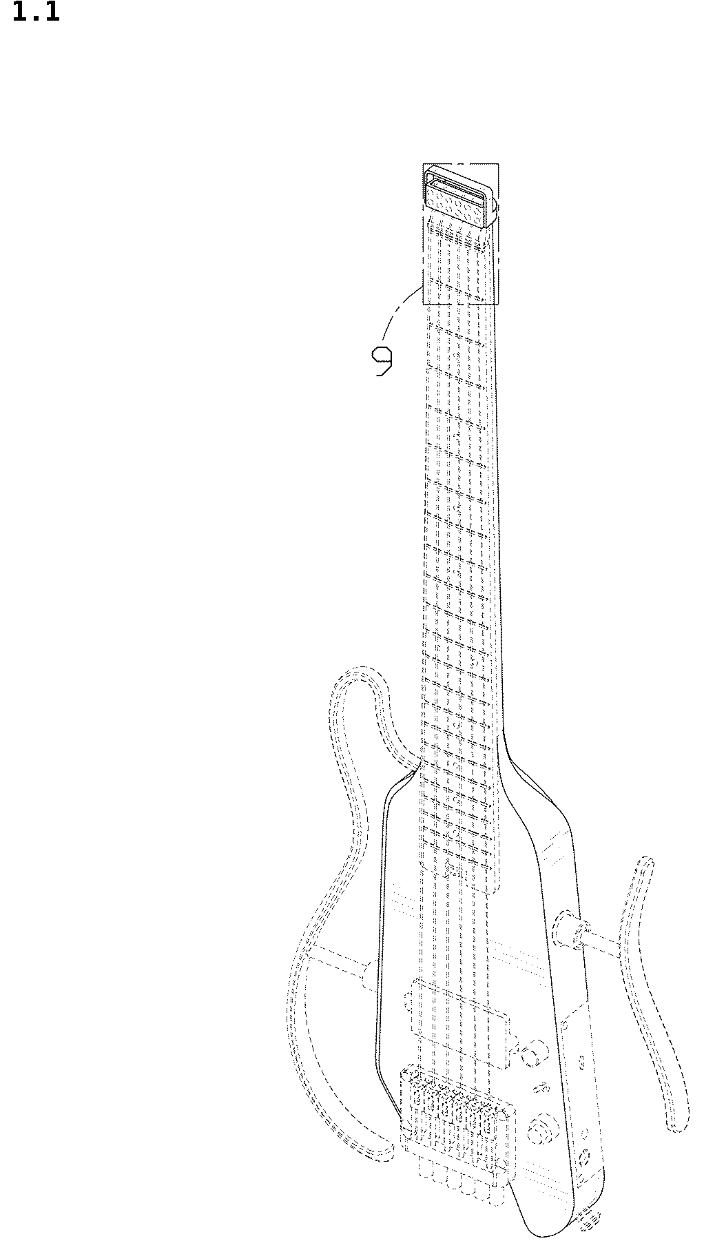 Patent USD1043806 — Guitar — Figure 1