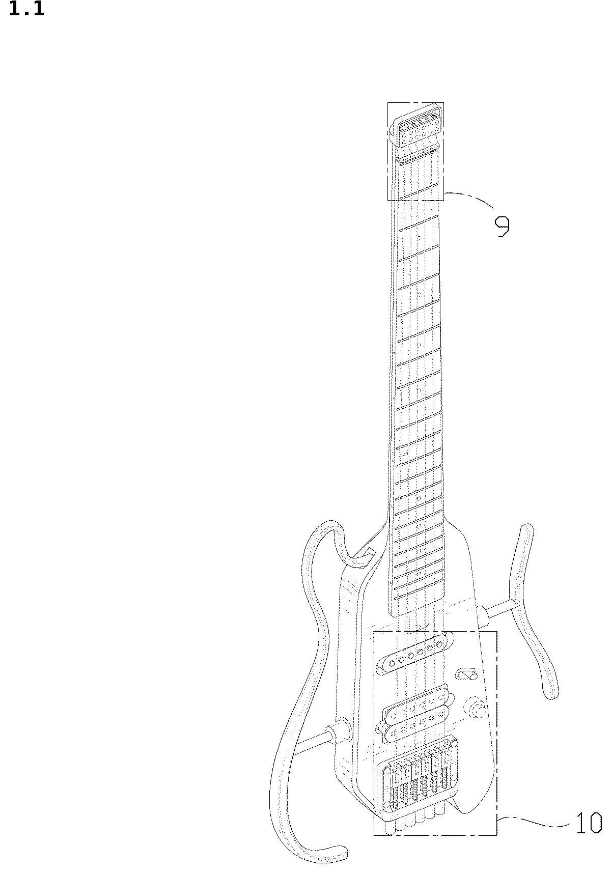 Patent USD1043807 — Guitar — Figure 1