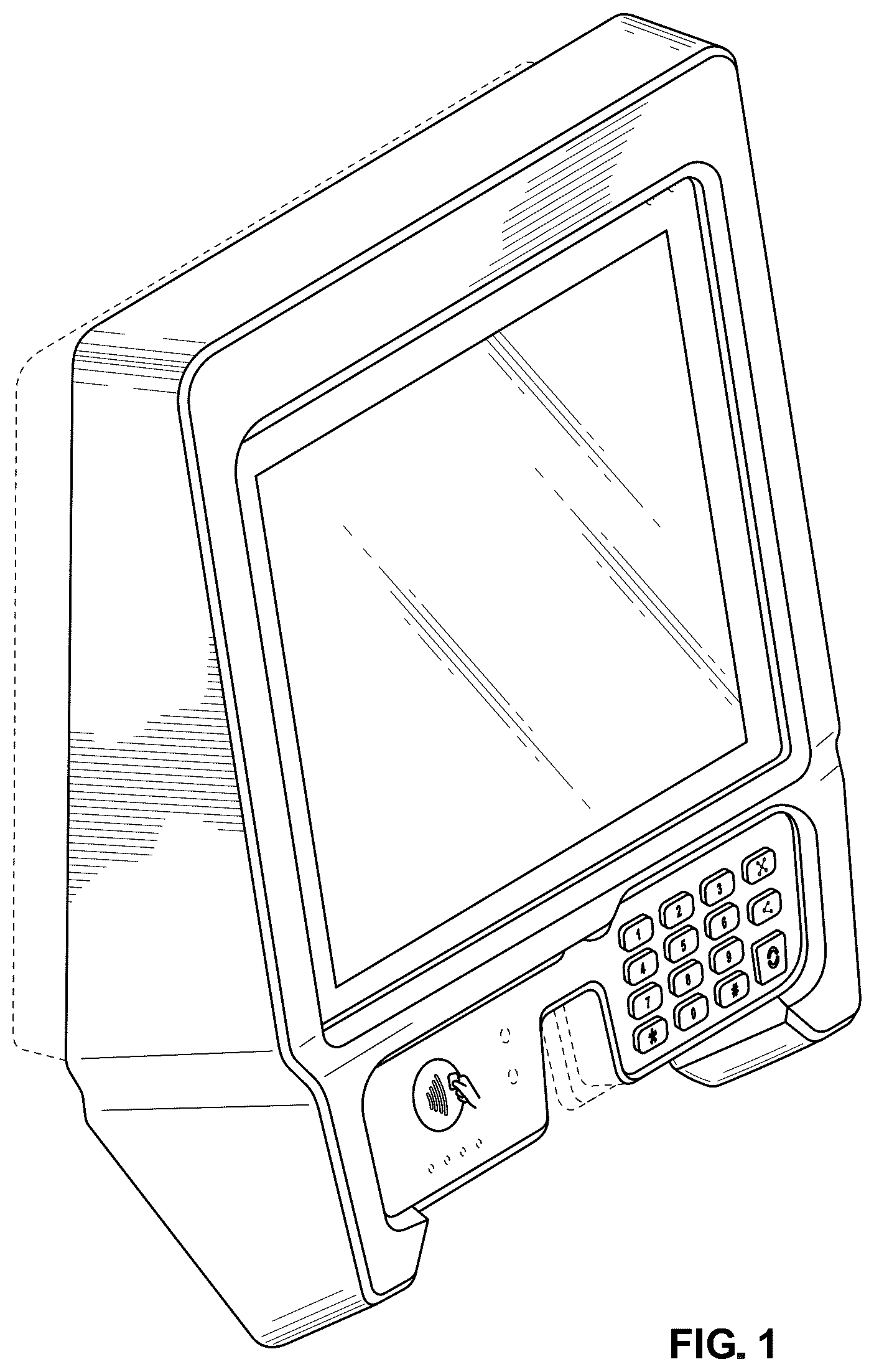 Patent USD1043808 Figure 1 – Payment terminal for fuel dispenser