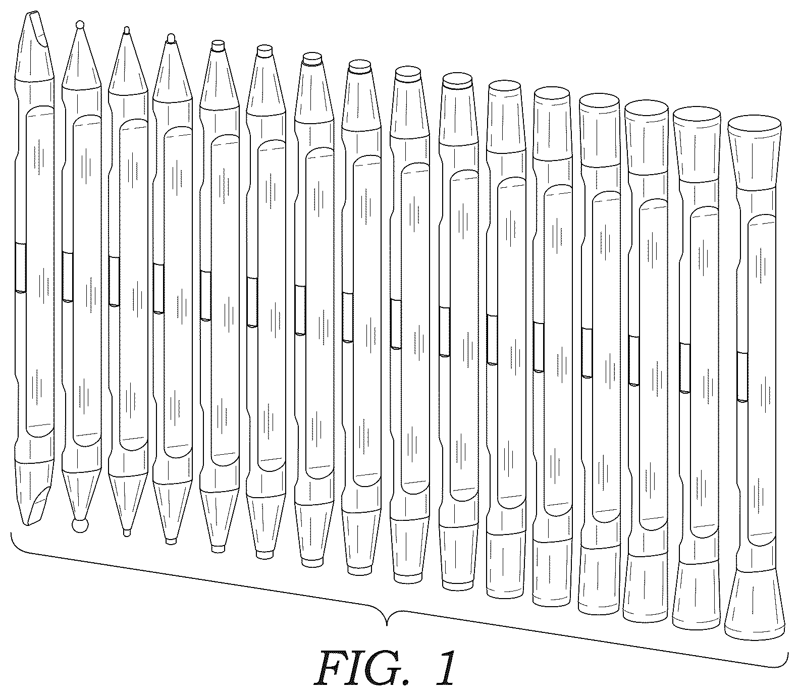 Patent USD1043825 — Dotting tool set — Figure 1