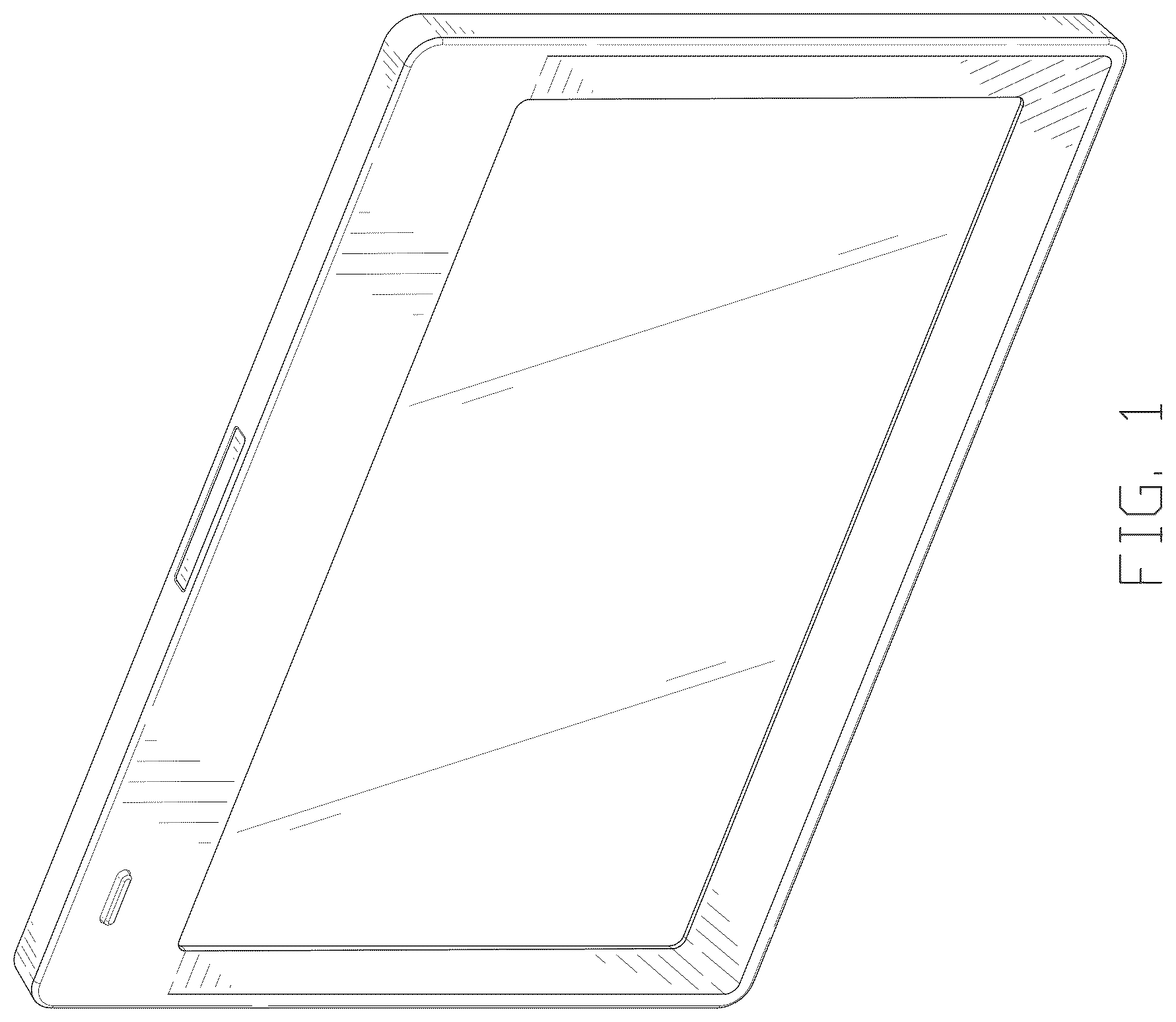 Patent USD1043832 — Electronic shelf label — Figure 1