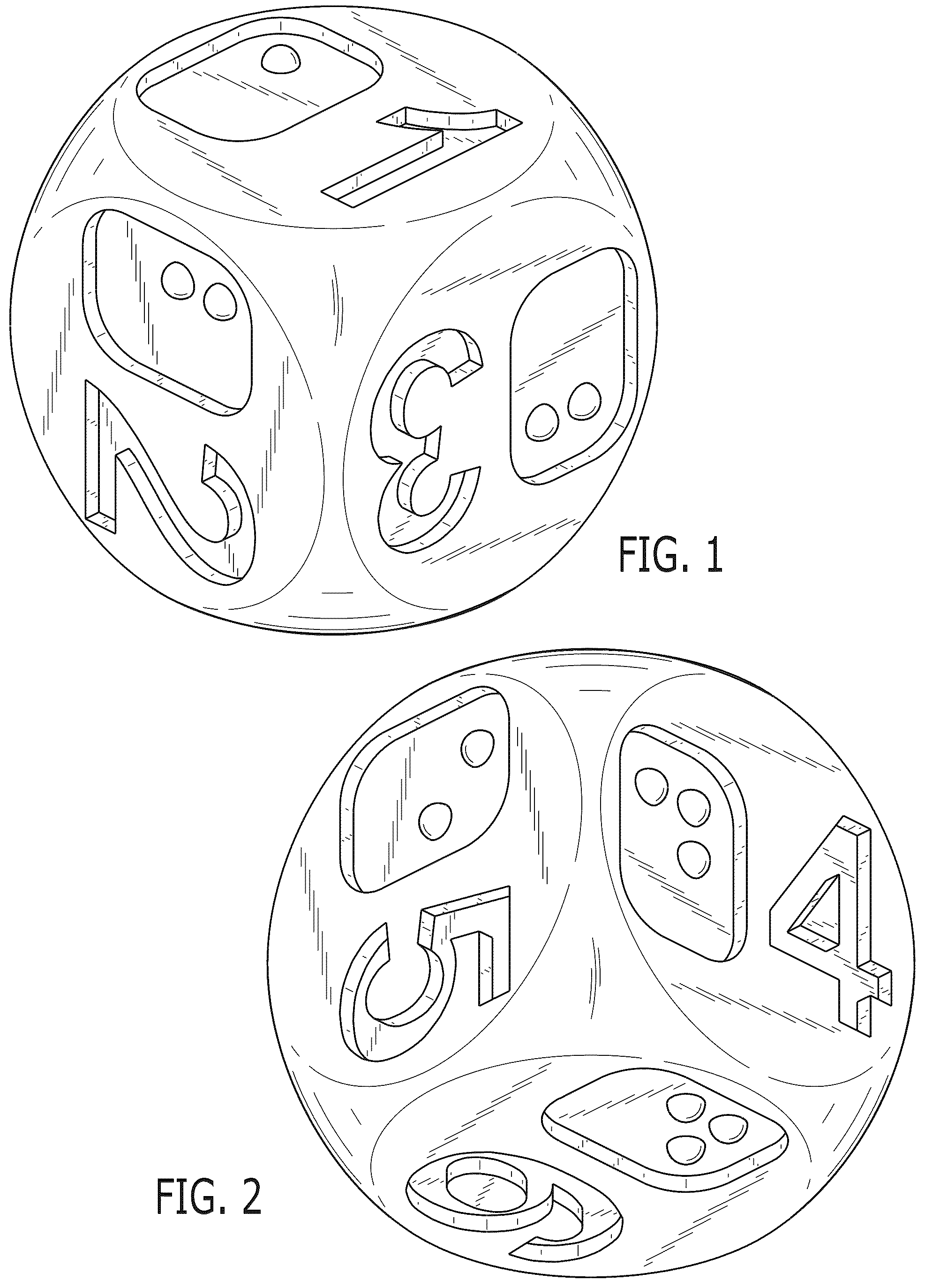 Patent USD1043839 — Die with braille — Figure 1