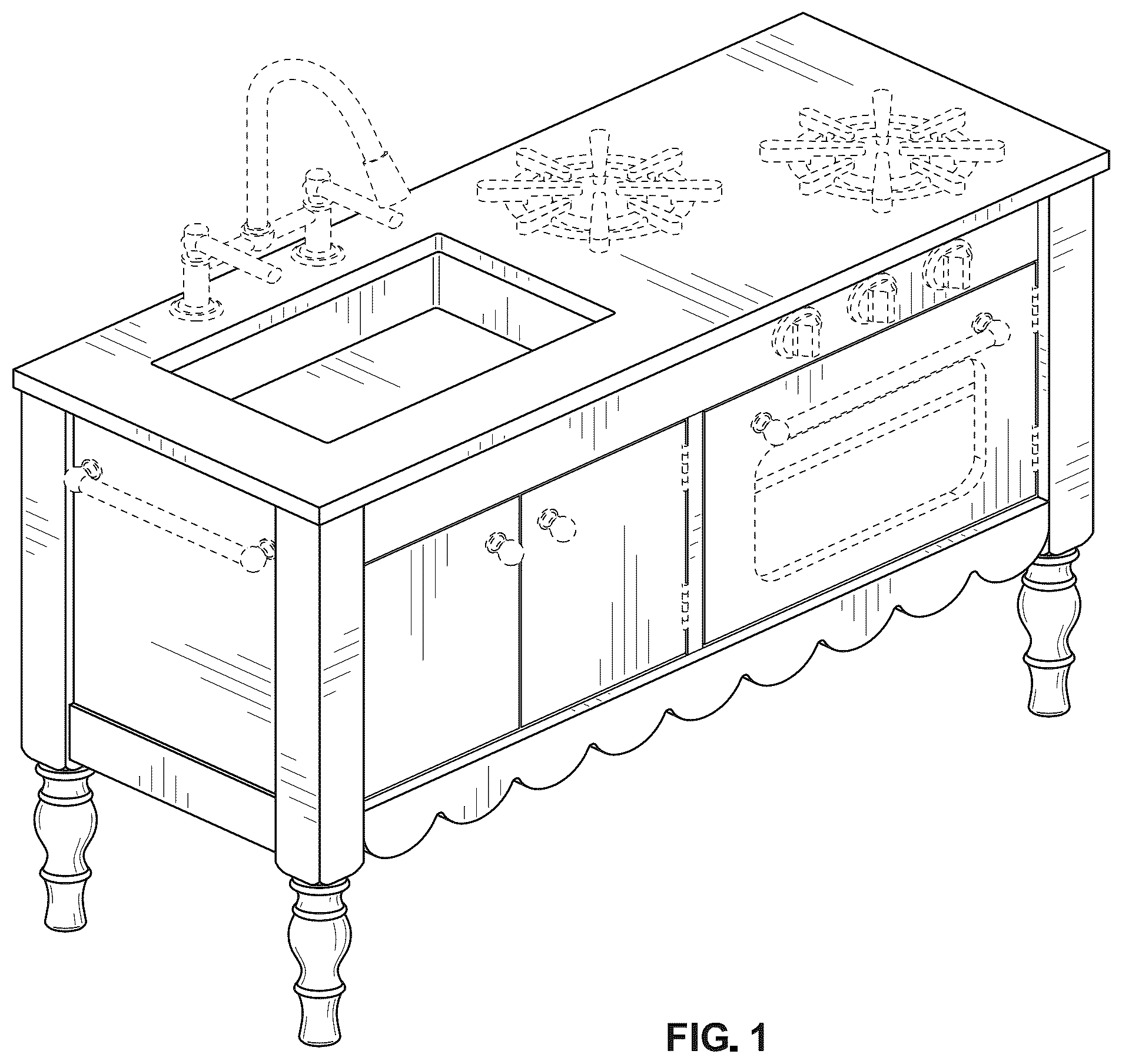 Patent USD1043854 — Play kitchen — Figure 1