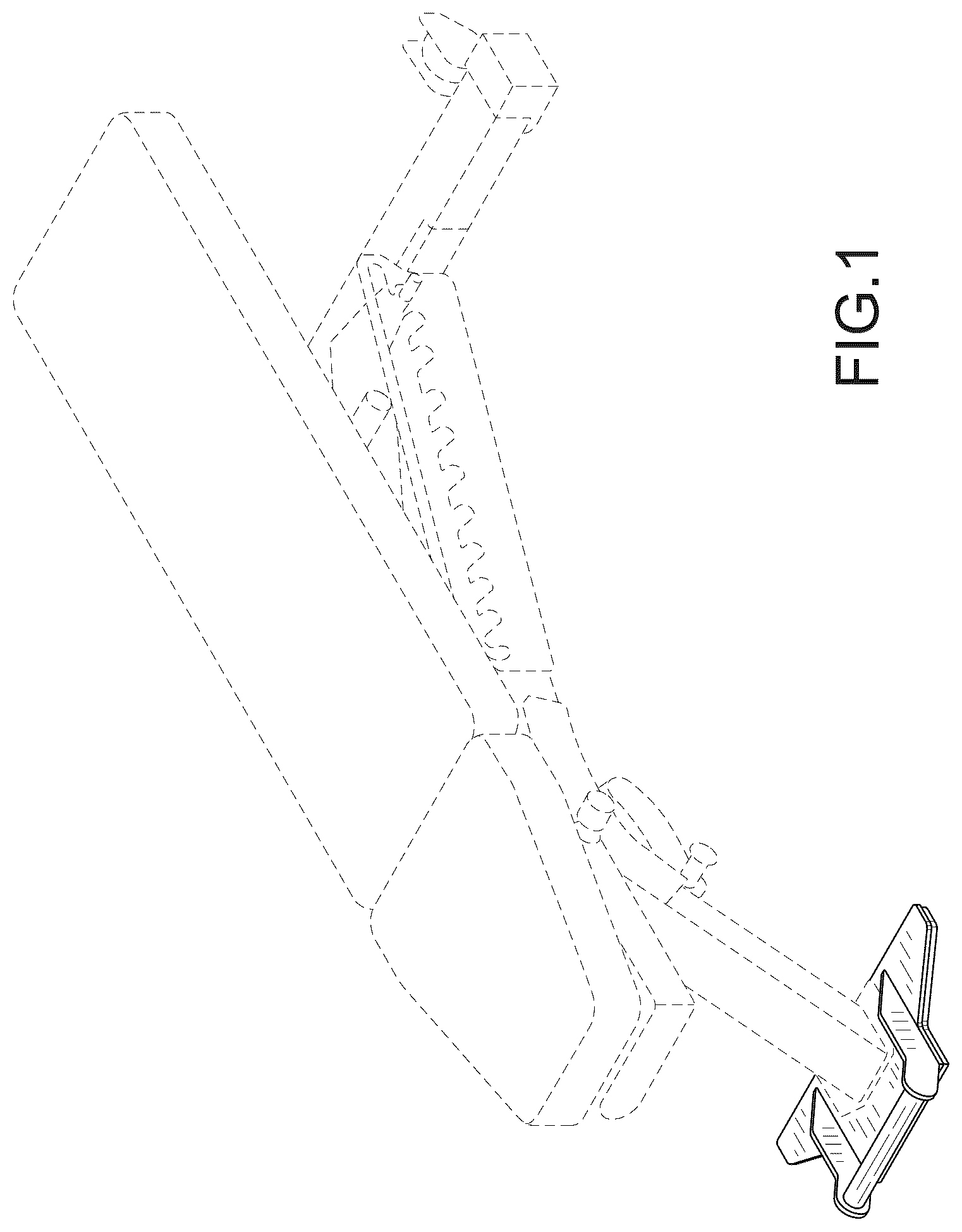 Patent USD1043873 Figure 1 – Foot support for weightlifting bench