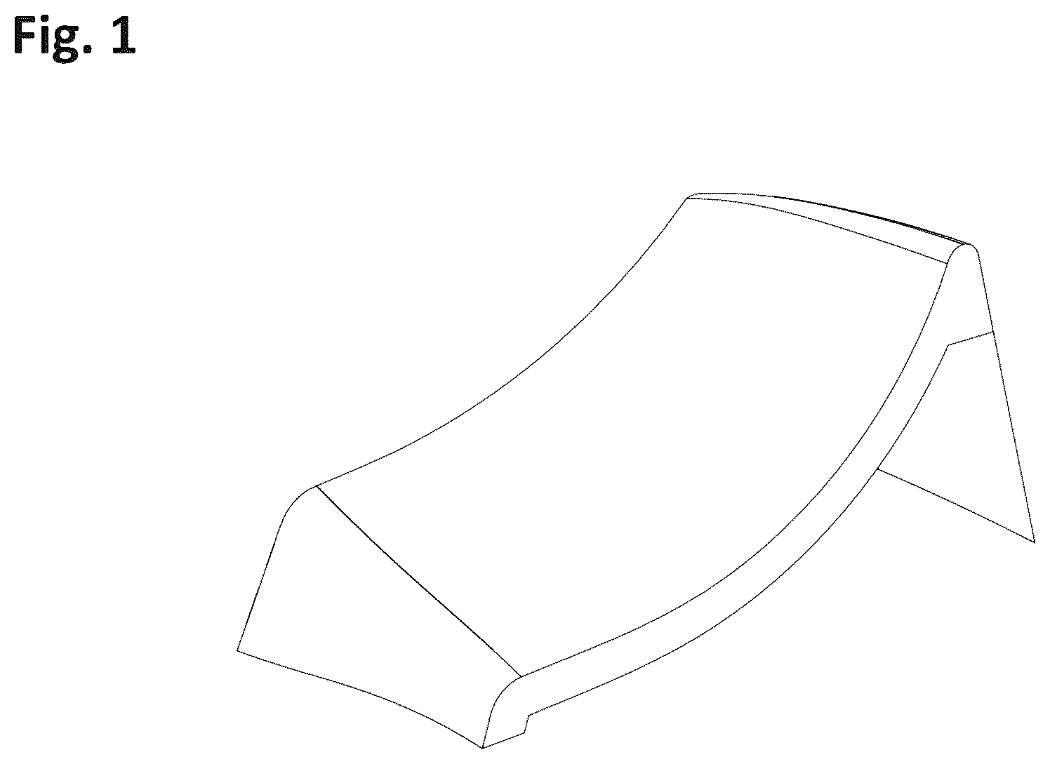 Patent USD1043886 — Part of modular pump track — Figure 1