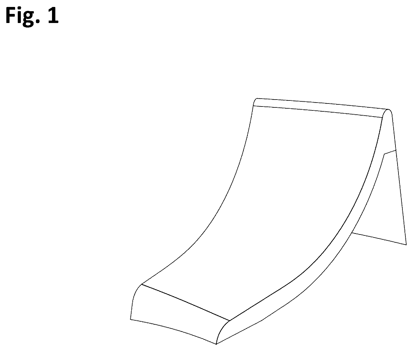 Patent USD1043887 — Part of modular pump track — Figure 1