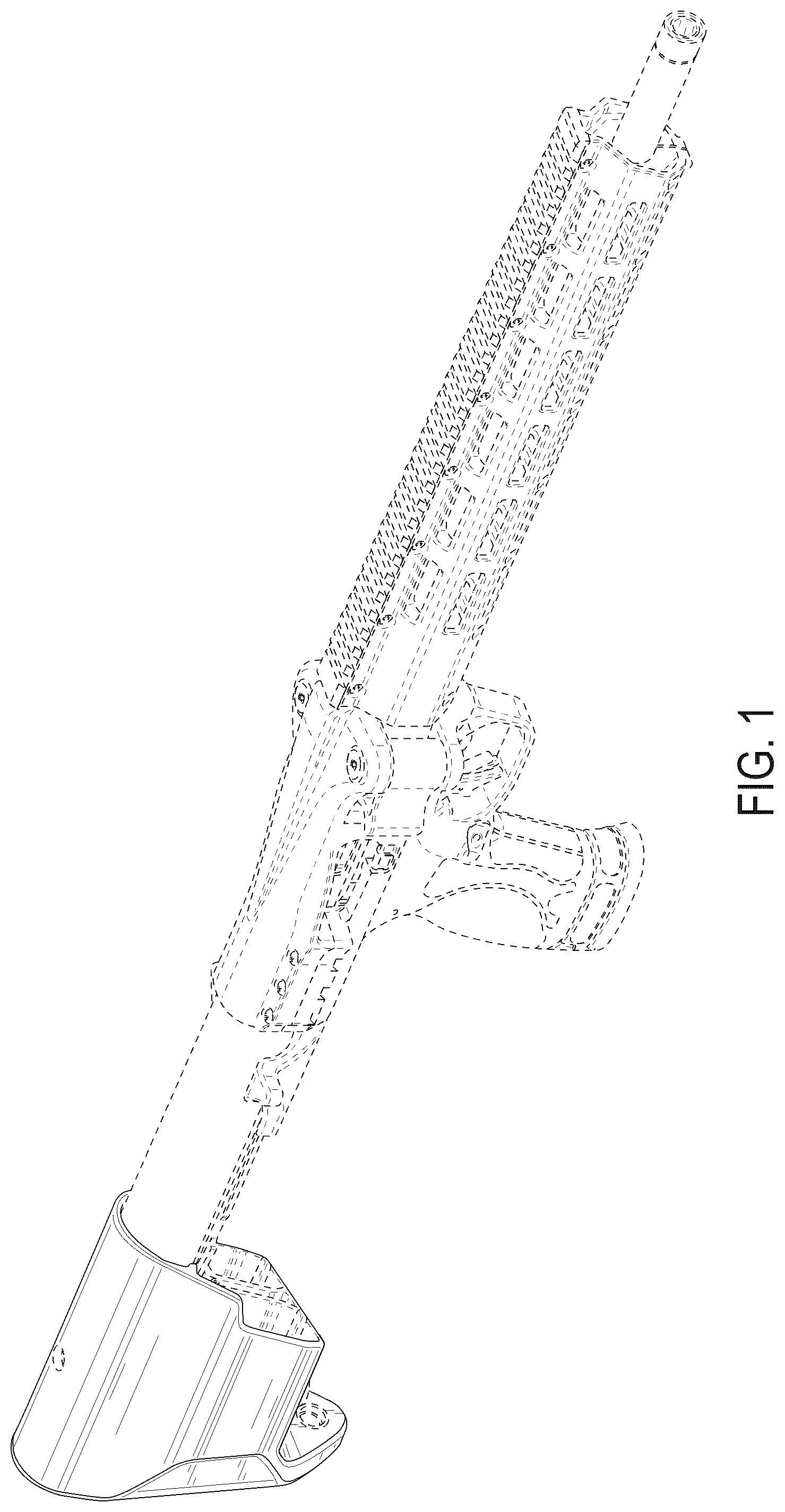 Patent USD1043890 Figure 1 – Firearm having buttstock