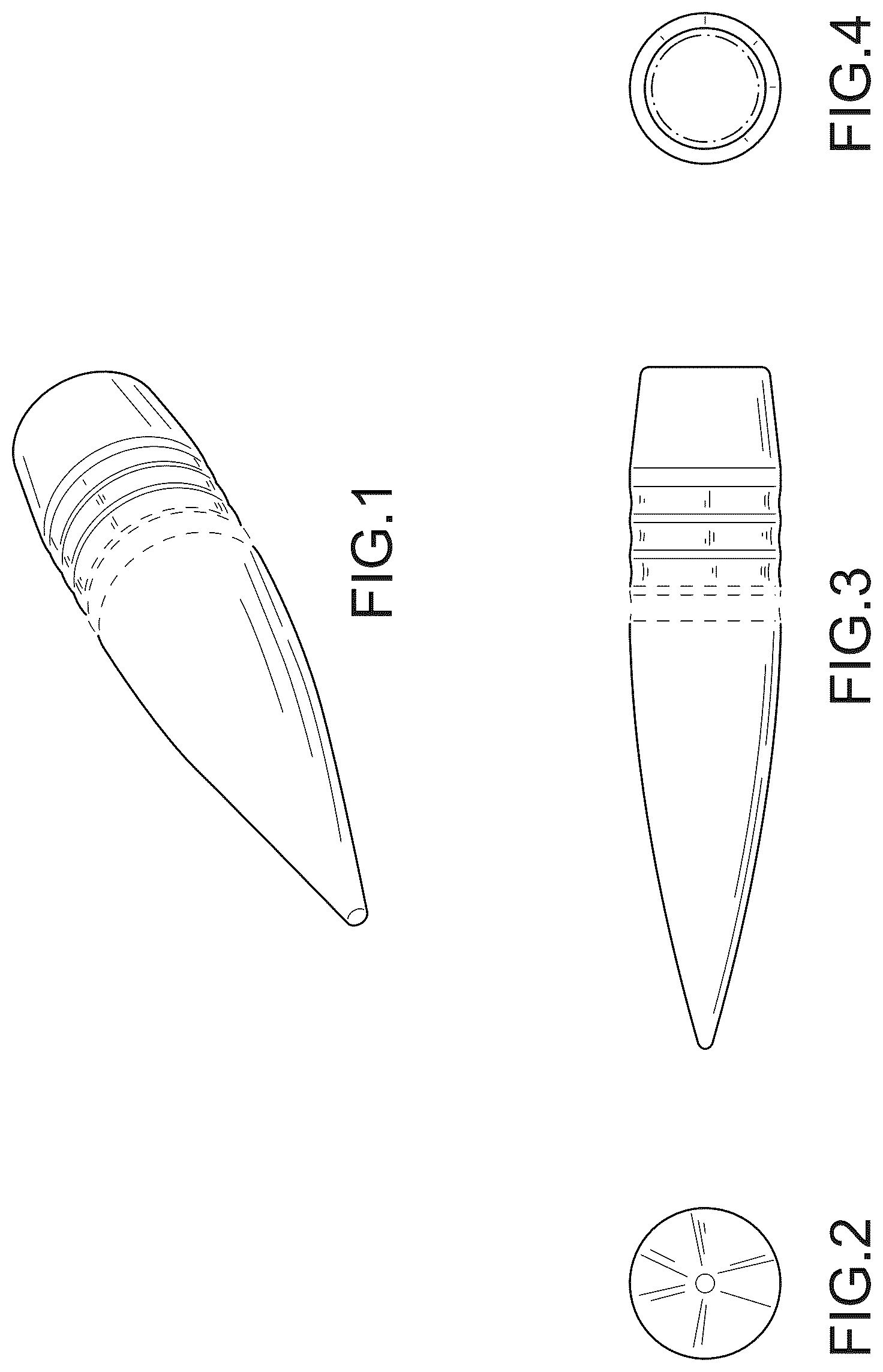 Patent USD1043897 — Projectile — Figure 1