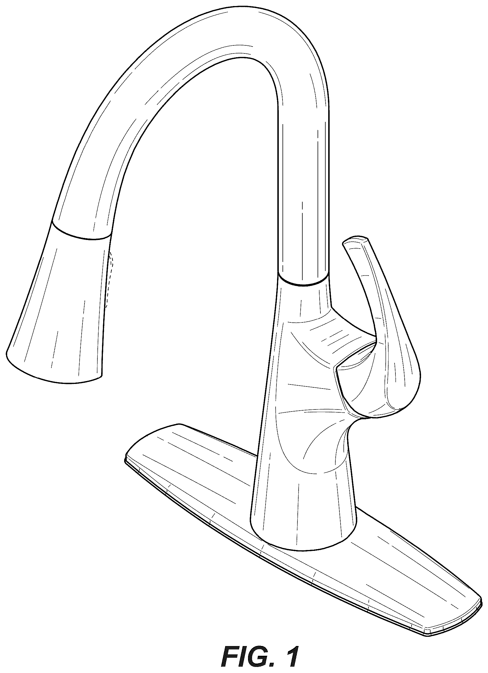 Patent USD1043918 Figure 1 – Faucet